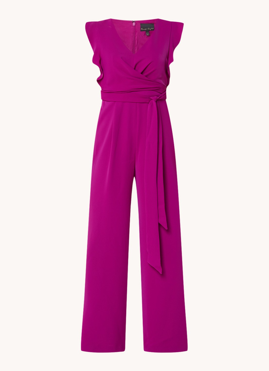 Phase Eight Ayla wide fit jumpsuit met strikceintuur - voorkant 3 paars