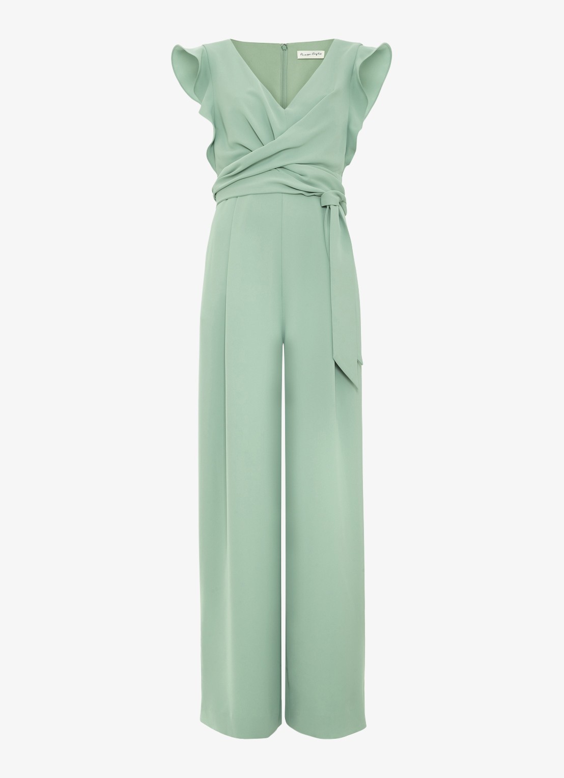 Phase Eight Ayla wide fit jumpsuit met V-hals - voorkant 6 green