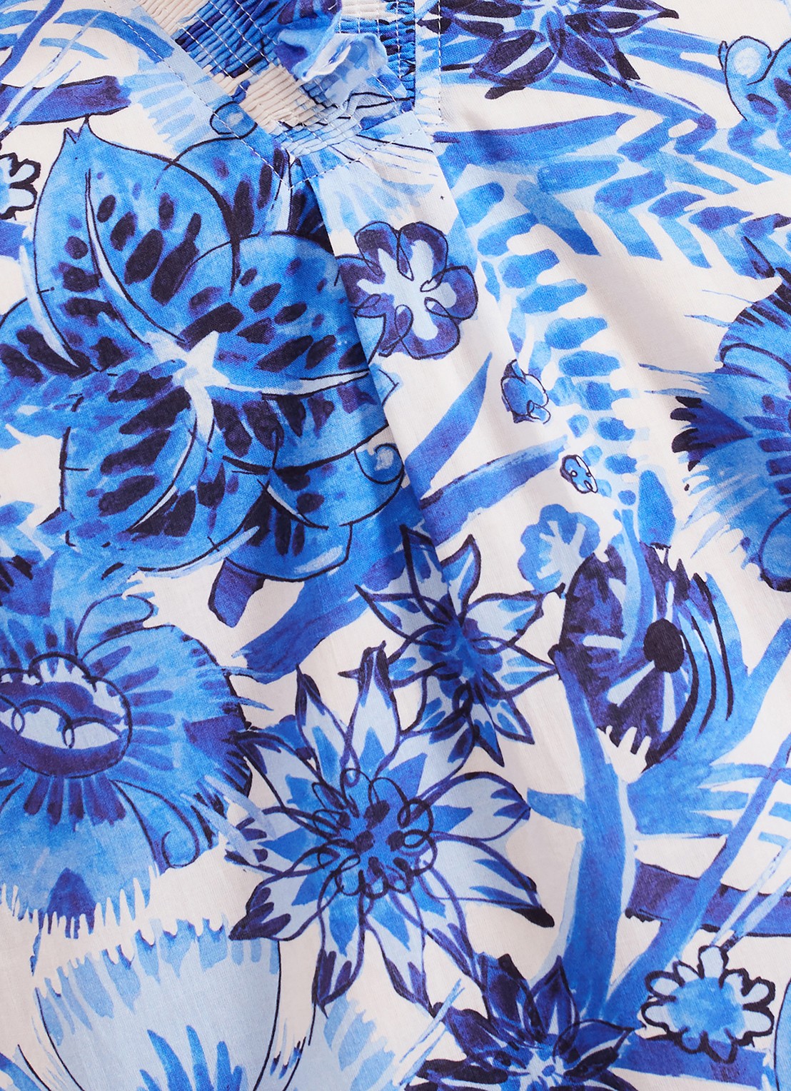 Phase Eight Azelia mini tuniekjurk met bloemenprint - detail 5 blauw