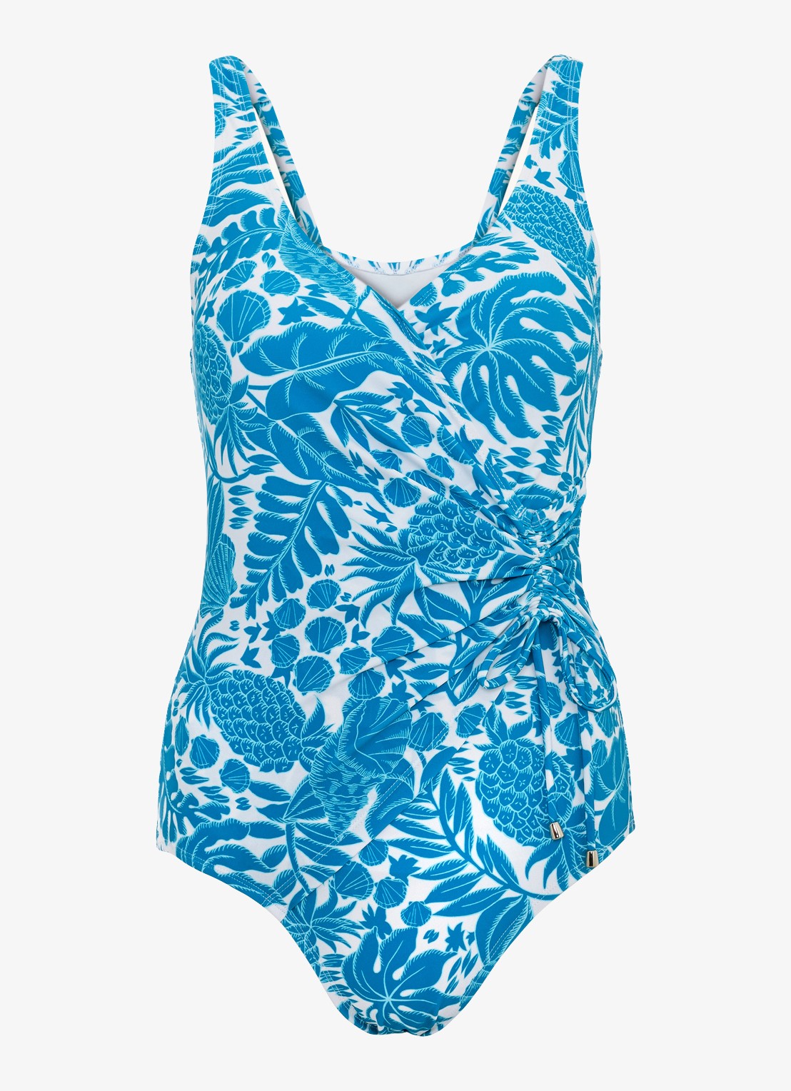 Phase Eight Badpak met print - voorkant blauw
