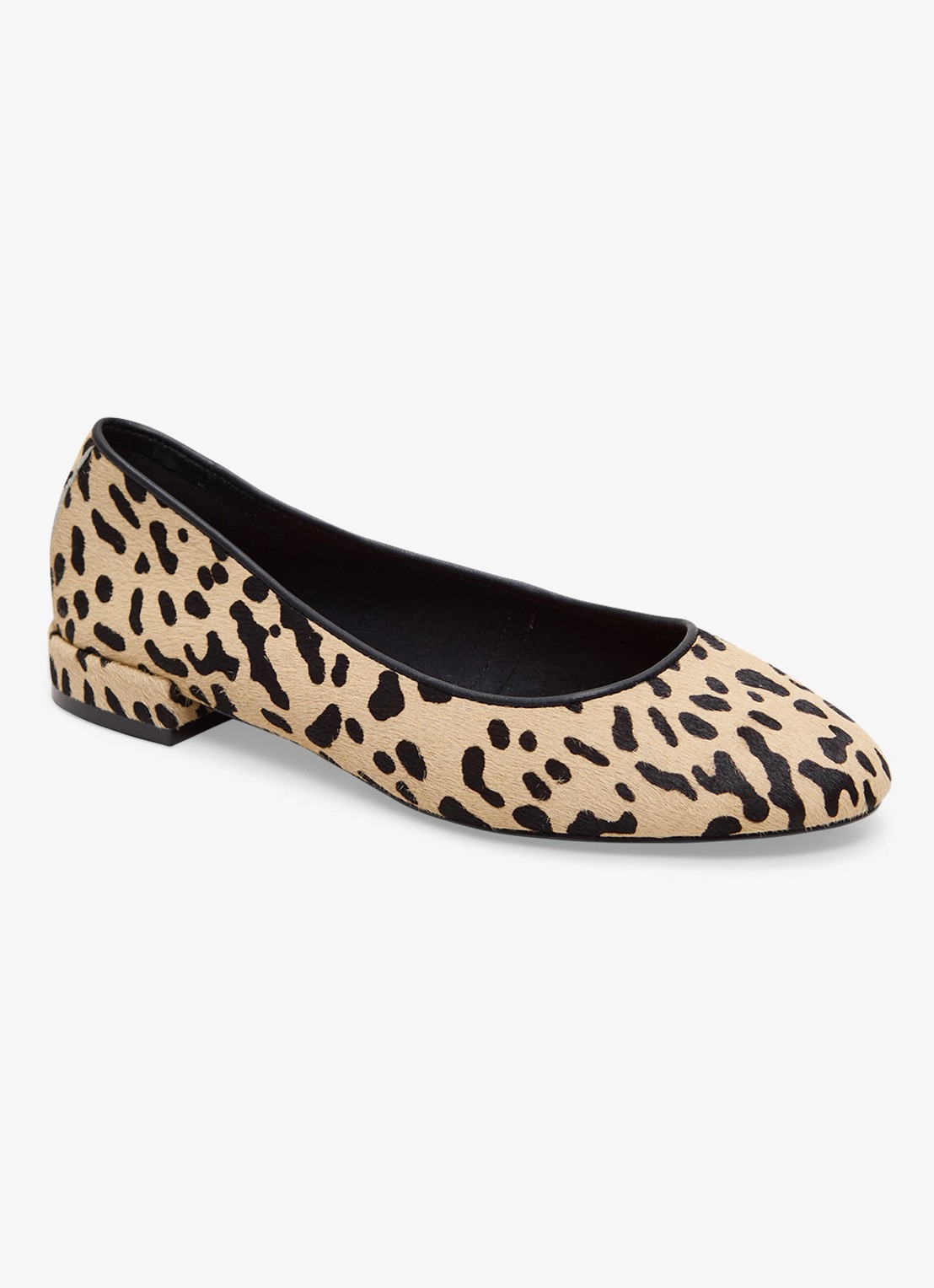 Phase Eight Ballerina van leer met panterprint - detail 4 bruin