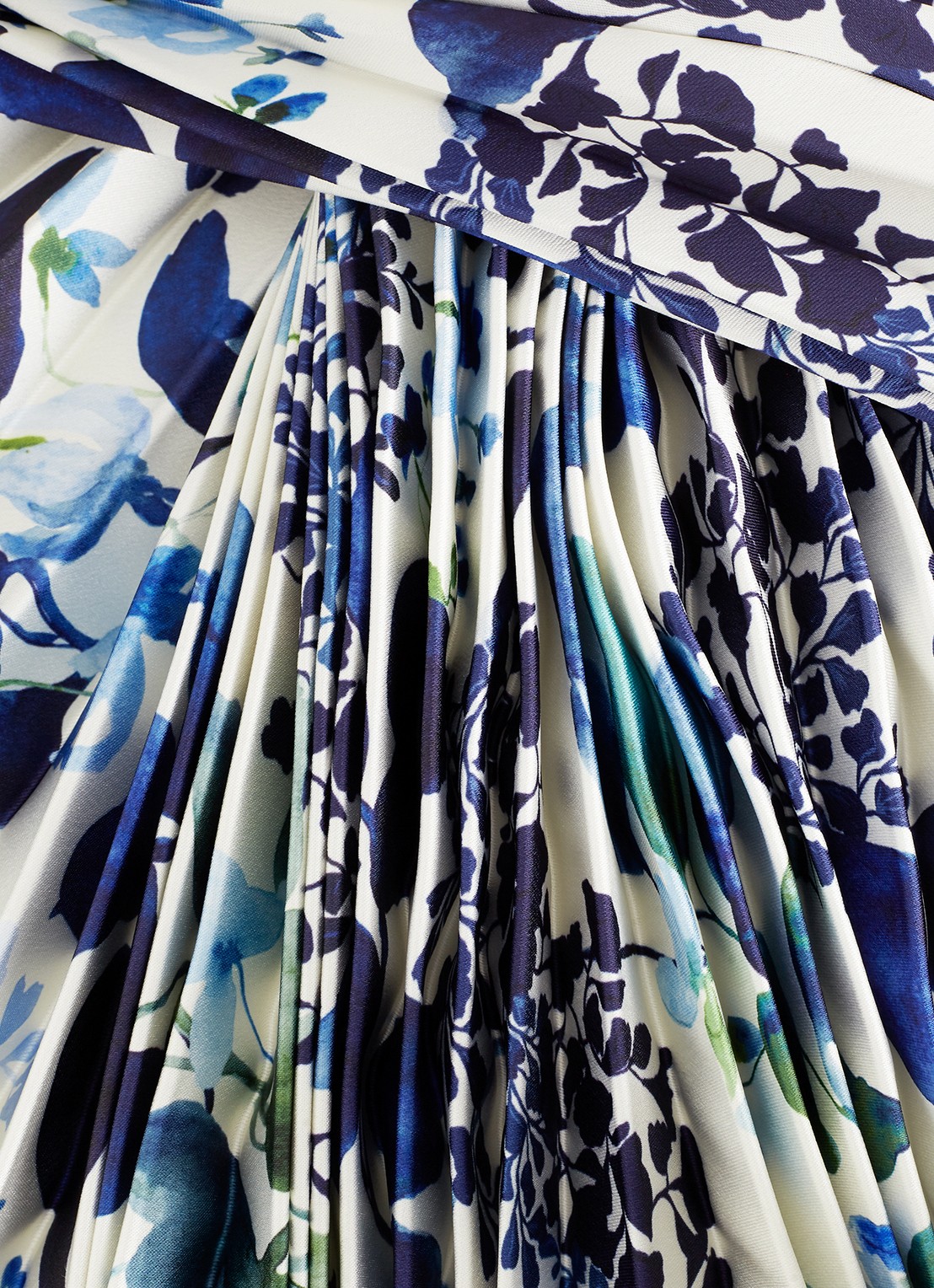 Phase Eight Beatrice midi jurk met bloemenprint - detail 8 donkerblauw