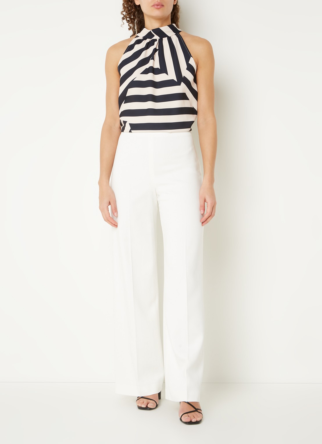 Phase Eight Beatriz Trousers Ivory 08 - voorkant 4 gebroken wit