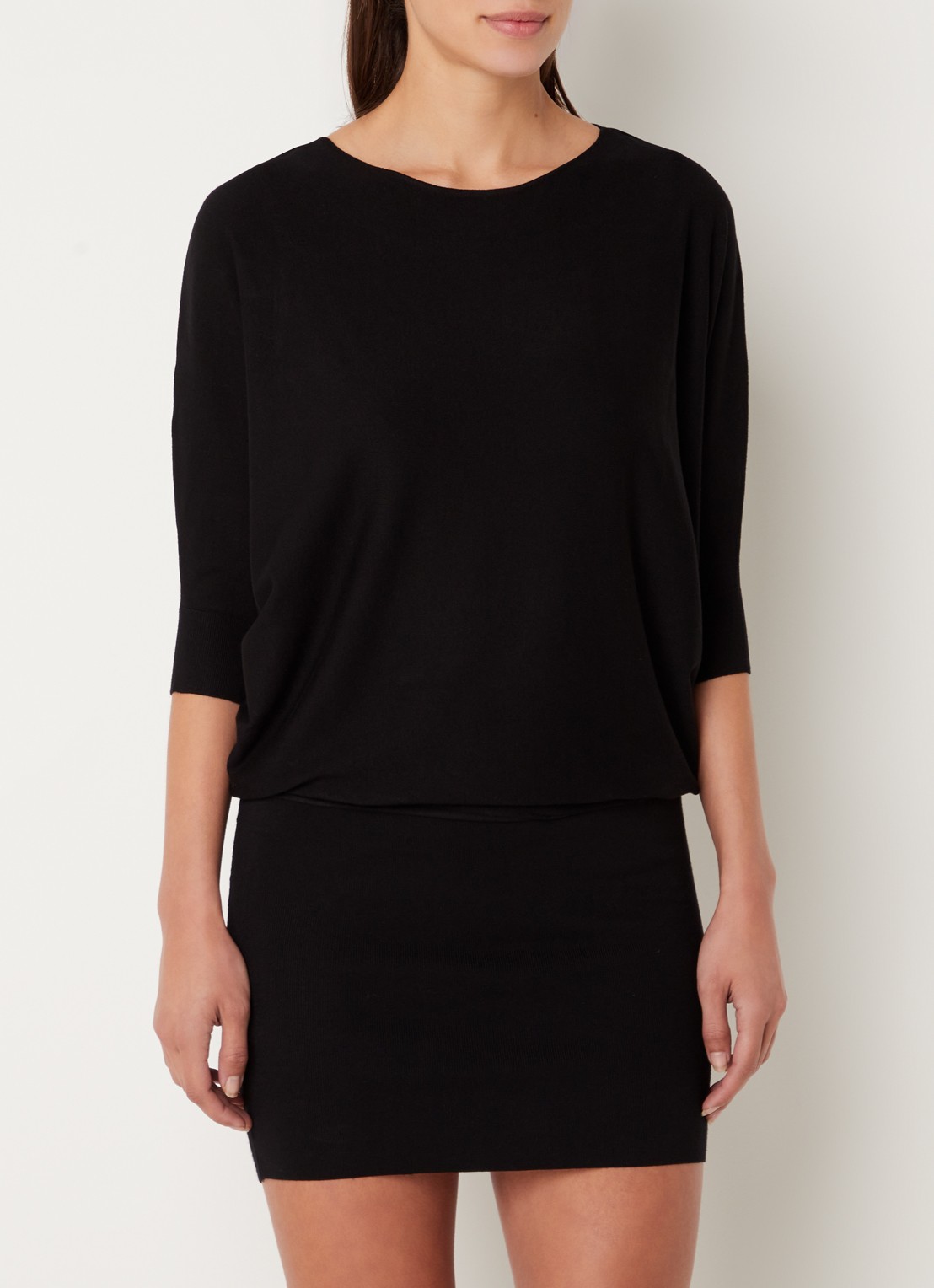 Phase Eight Becca mini jurk met vleermuismouwen - detail 7 zwart
