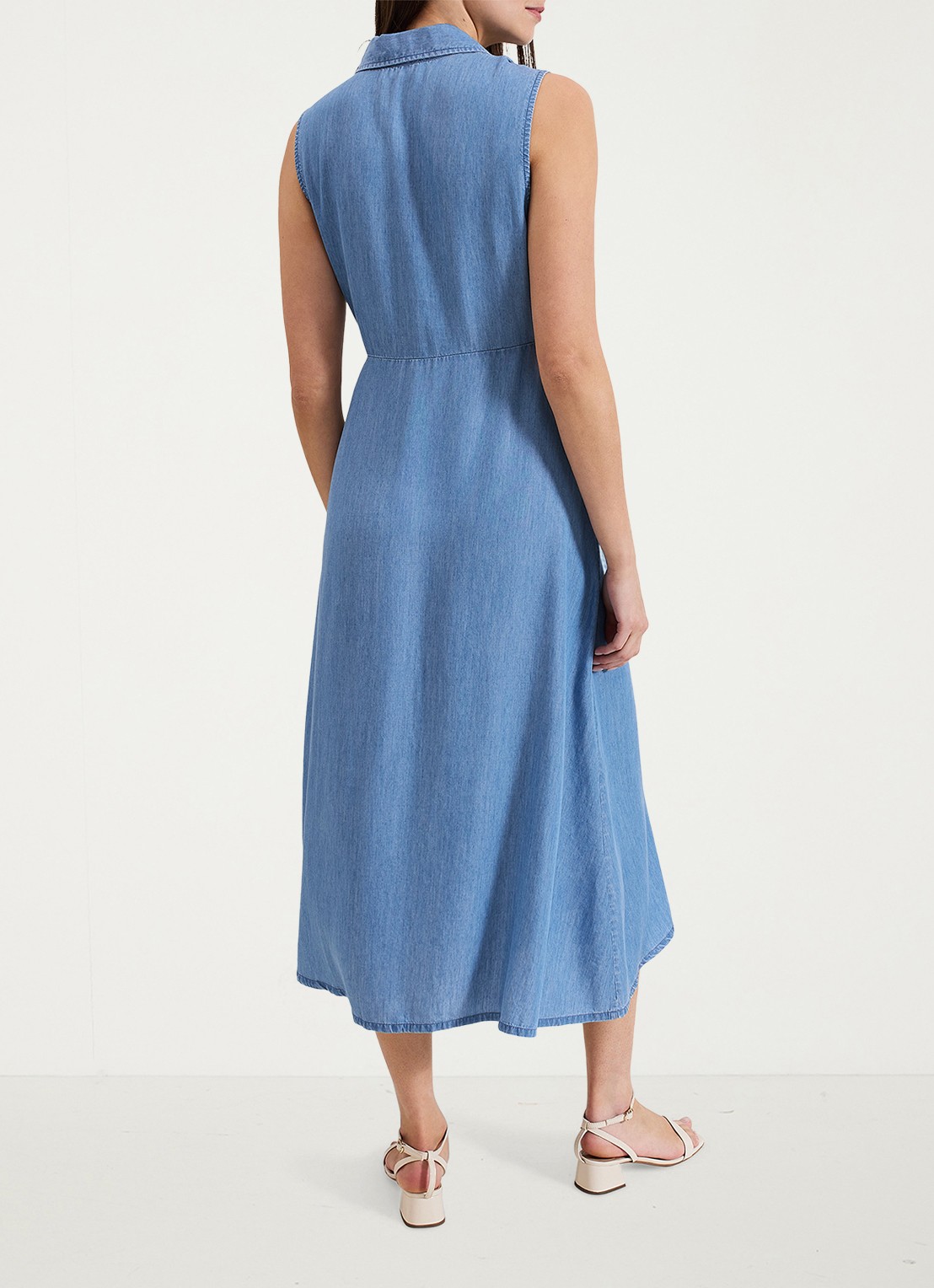 Phase Eight Becky midi jurk  met strikdetail - achterkant 3 indigo