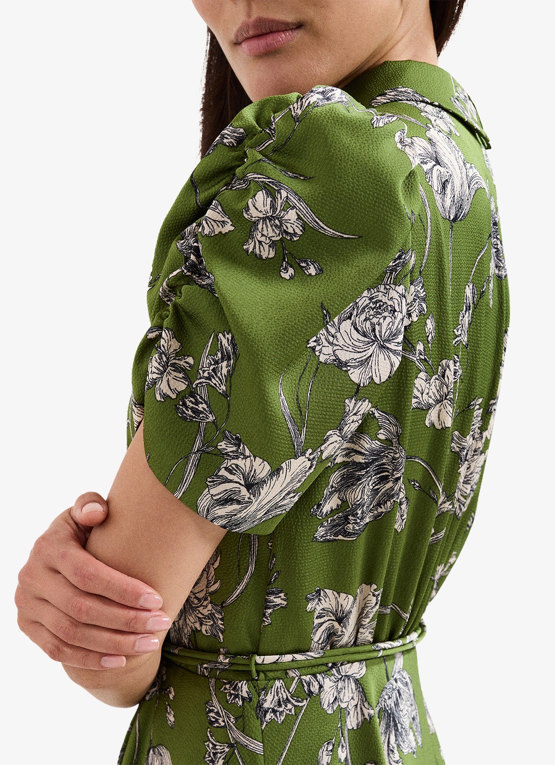 Phase Eight Bella midi tuniekjurk met bloemenprint - detail 7 groen