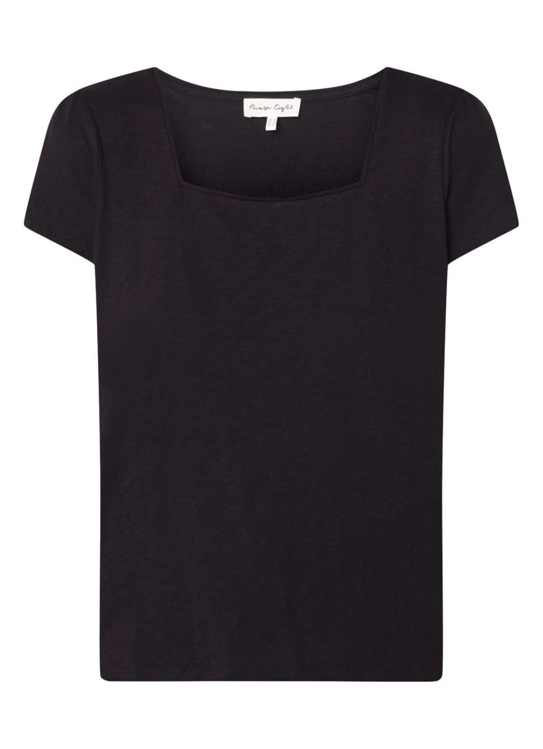 Phase Eight Bella top met rechthoekige hals - voorkant 2 zwart