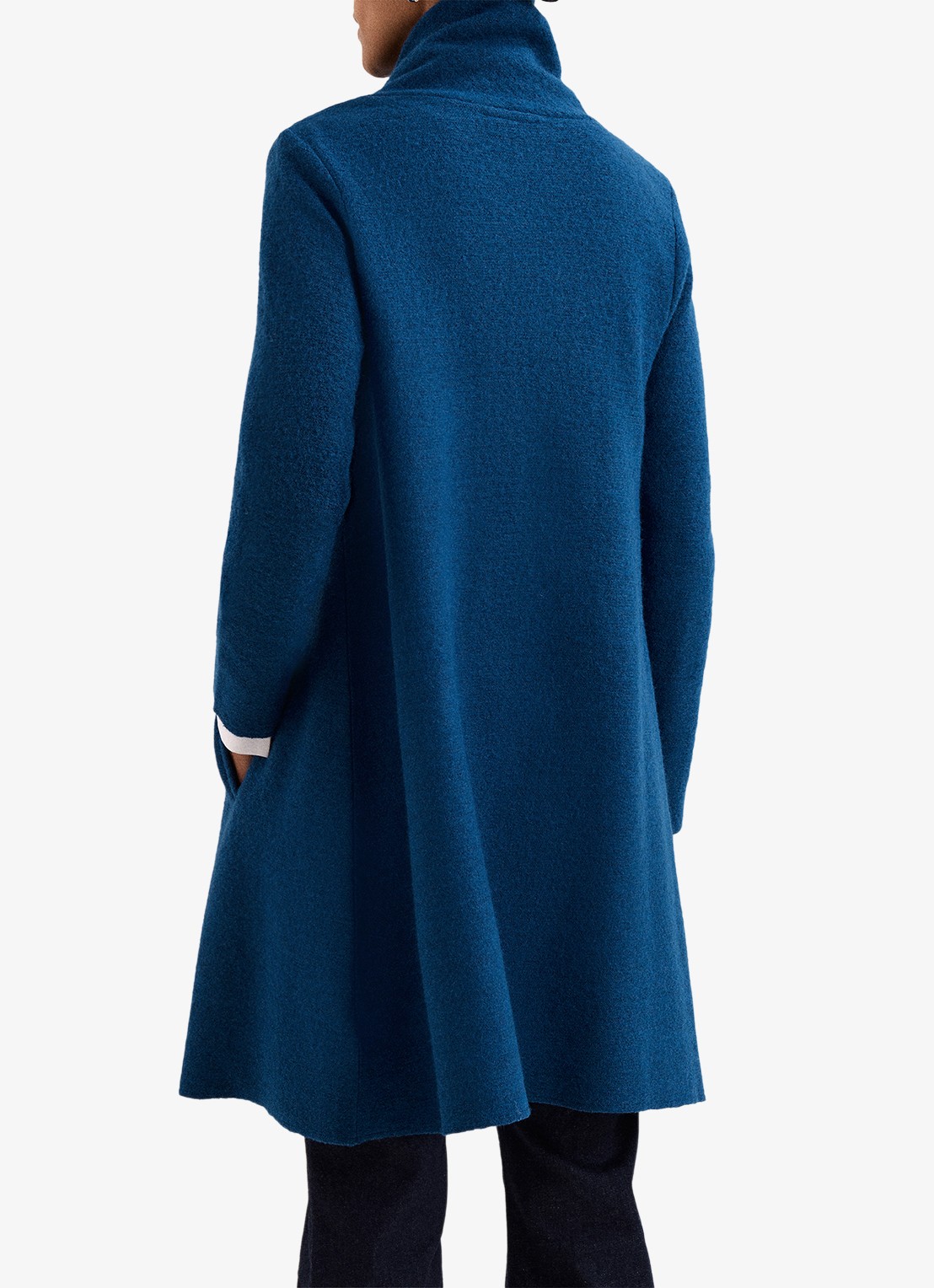 Phase Eight Bellona manteljas met sjaalkraag - achterkant 6 donkerblauw