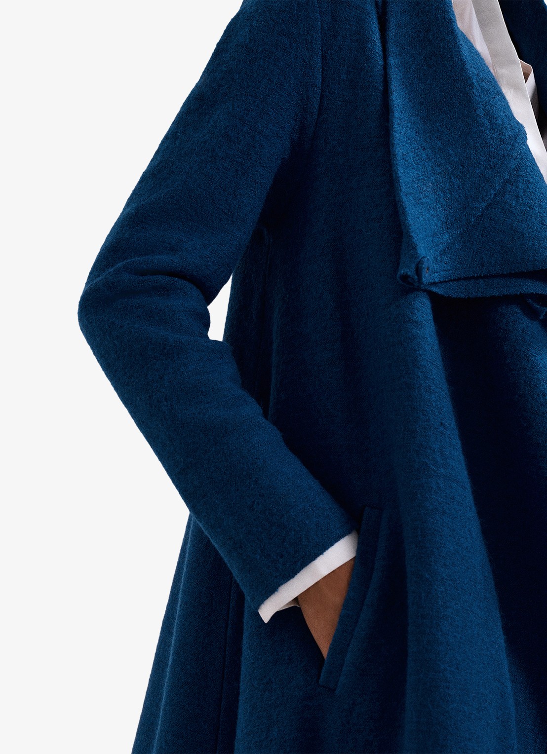 Phase Eight Bellona manteljas met sjaalkraag - detail 4 donkerblauw