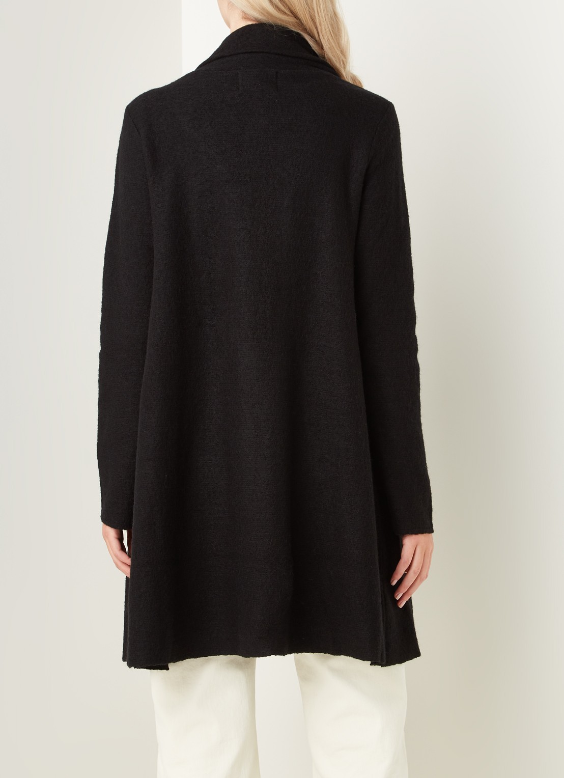 Phase Eight Bellona vest in wolblend met paspelzakken - achterkant 4 zwart