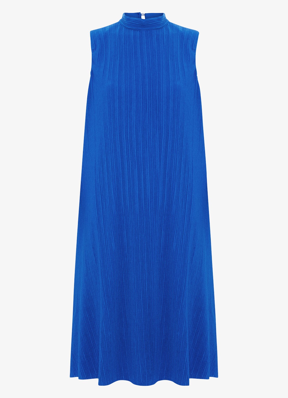 Phase Eight Betsie mini jurk met plissé - voorkant donkerblauw