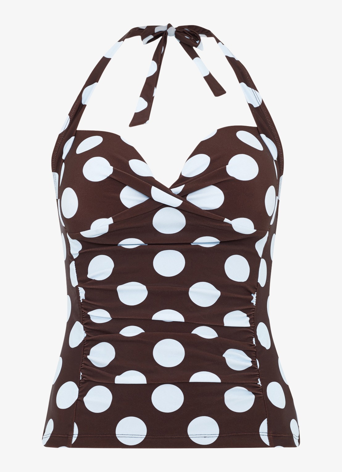 Phase Eight Bikinitop met stippenprint - voorkant bruin