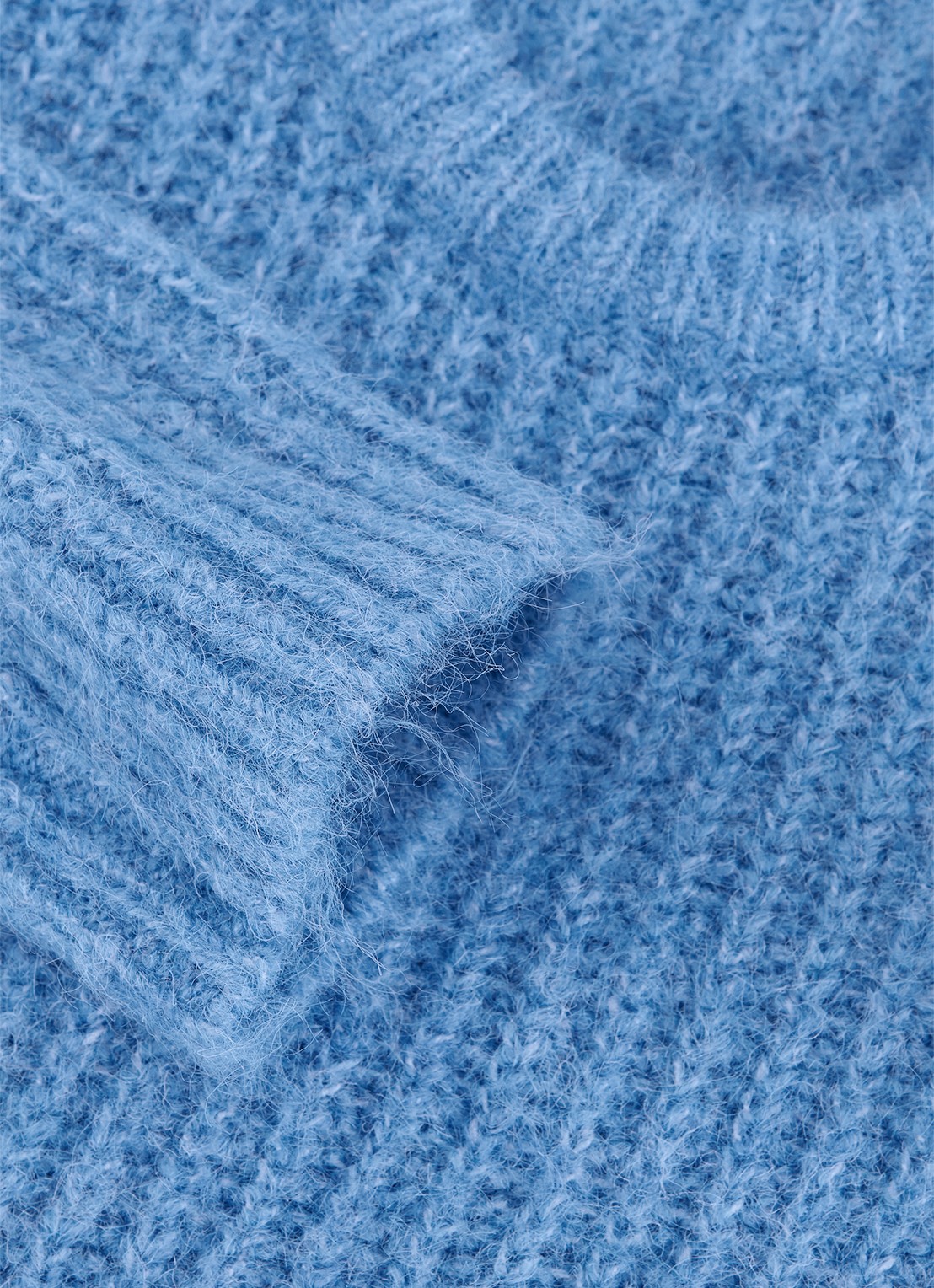 Phase Eight Billie grofgebreide trui in wolblend - detail 7 donkerblauw