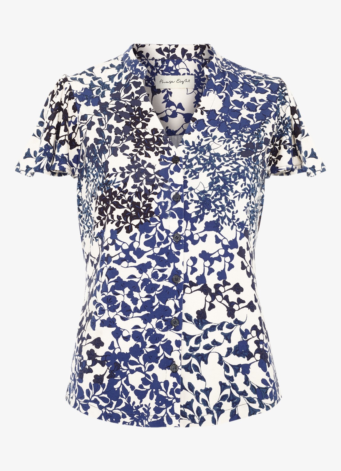 Phase Eight Blouse met print - voorkant blauw