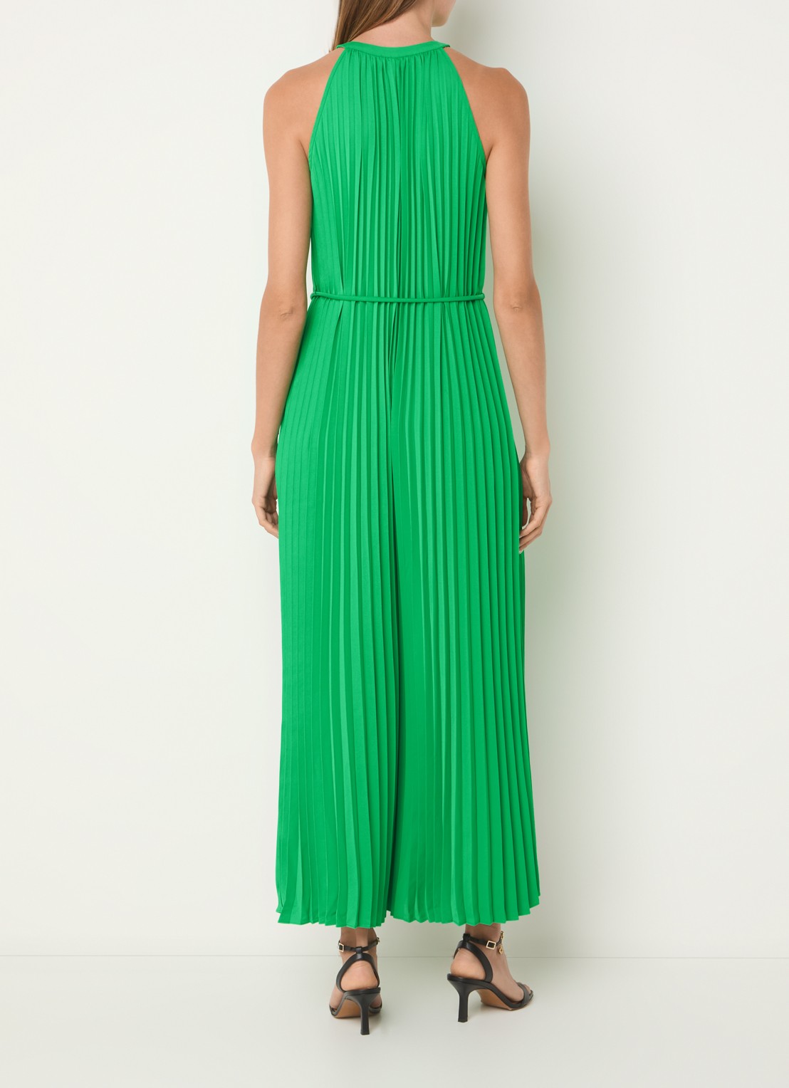 Phase Eight Brea Pleat wide fit jumpsuit met plissé - achterkant groen