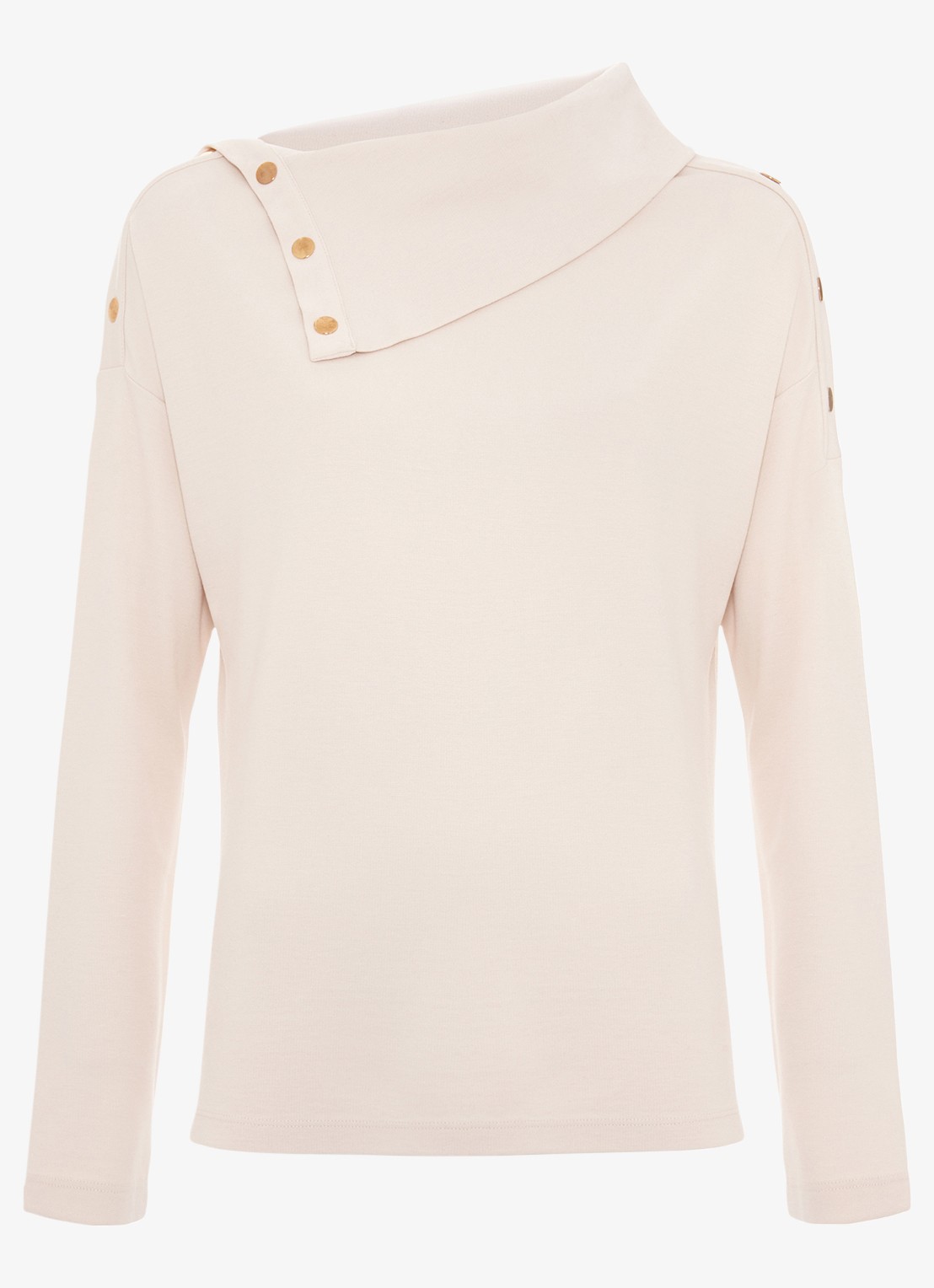 Phase Eight Brienna sweater met sierknopen - voorkant 7 lichtroze