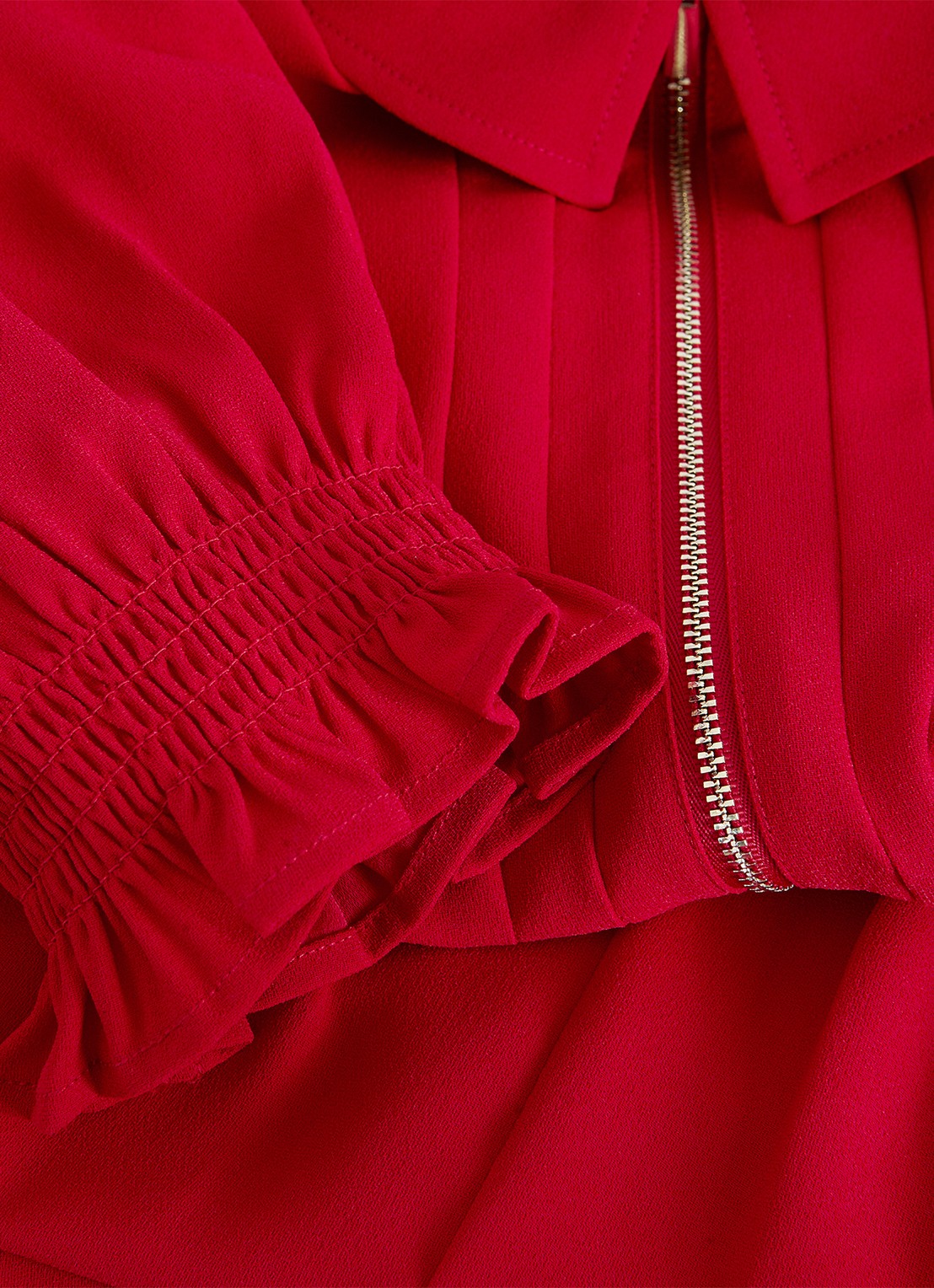 Phase Eight Candice mini tuniekjurk met pofmouw  - detail 5 rood