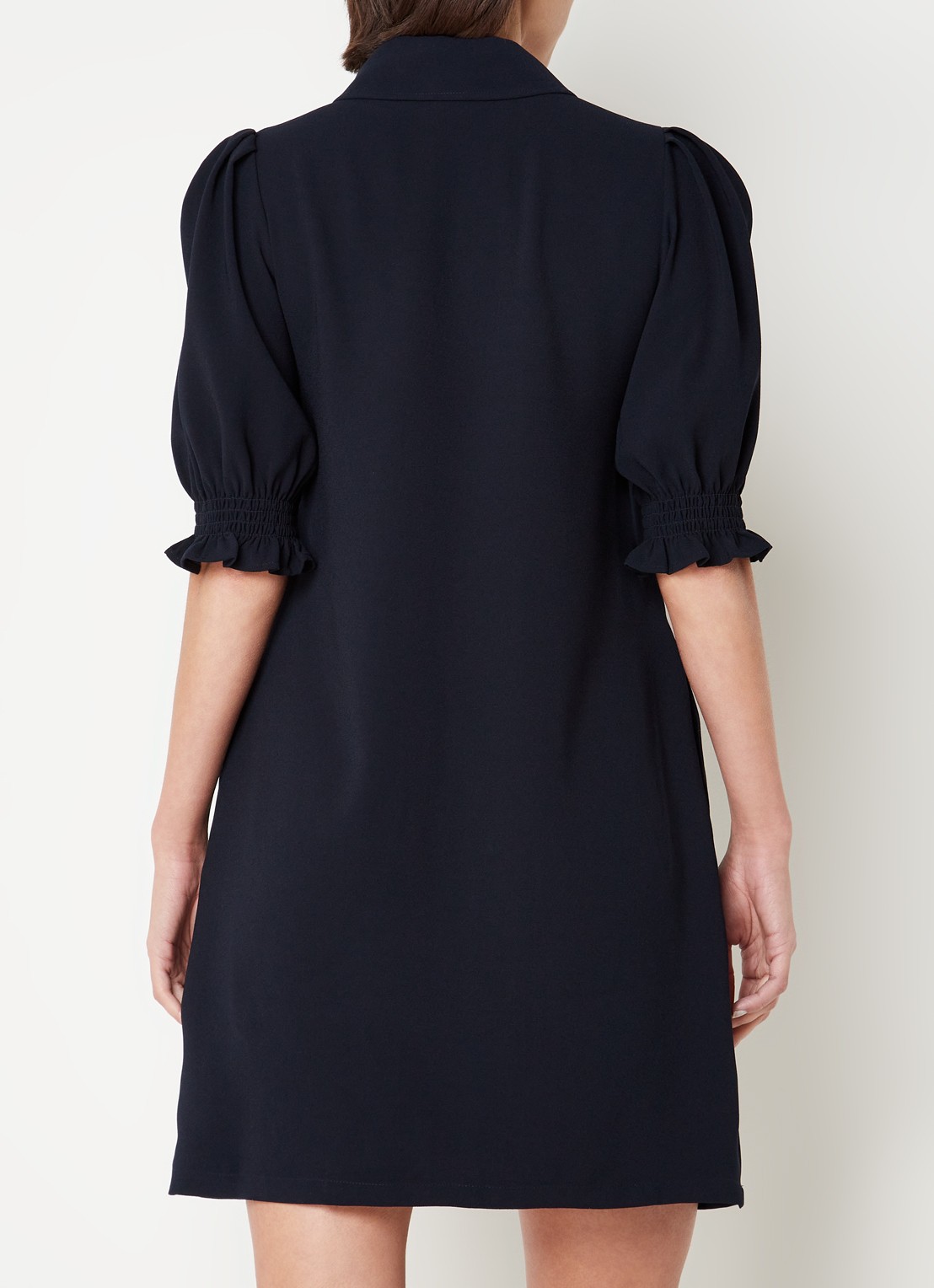Phase Eight Candice Zip Dress Navy 08 - achterkant 4 donkerblauw