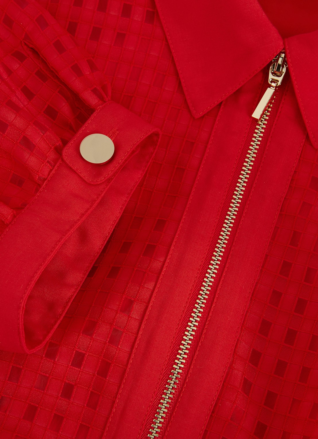 Phase Eight Carey midi jurk met ruitdessin - detail 8 koraalrood