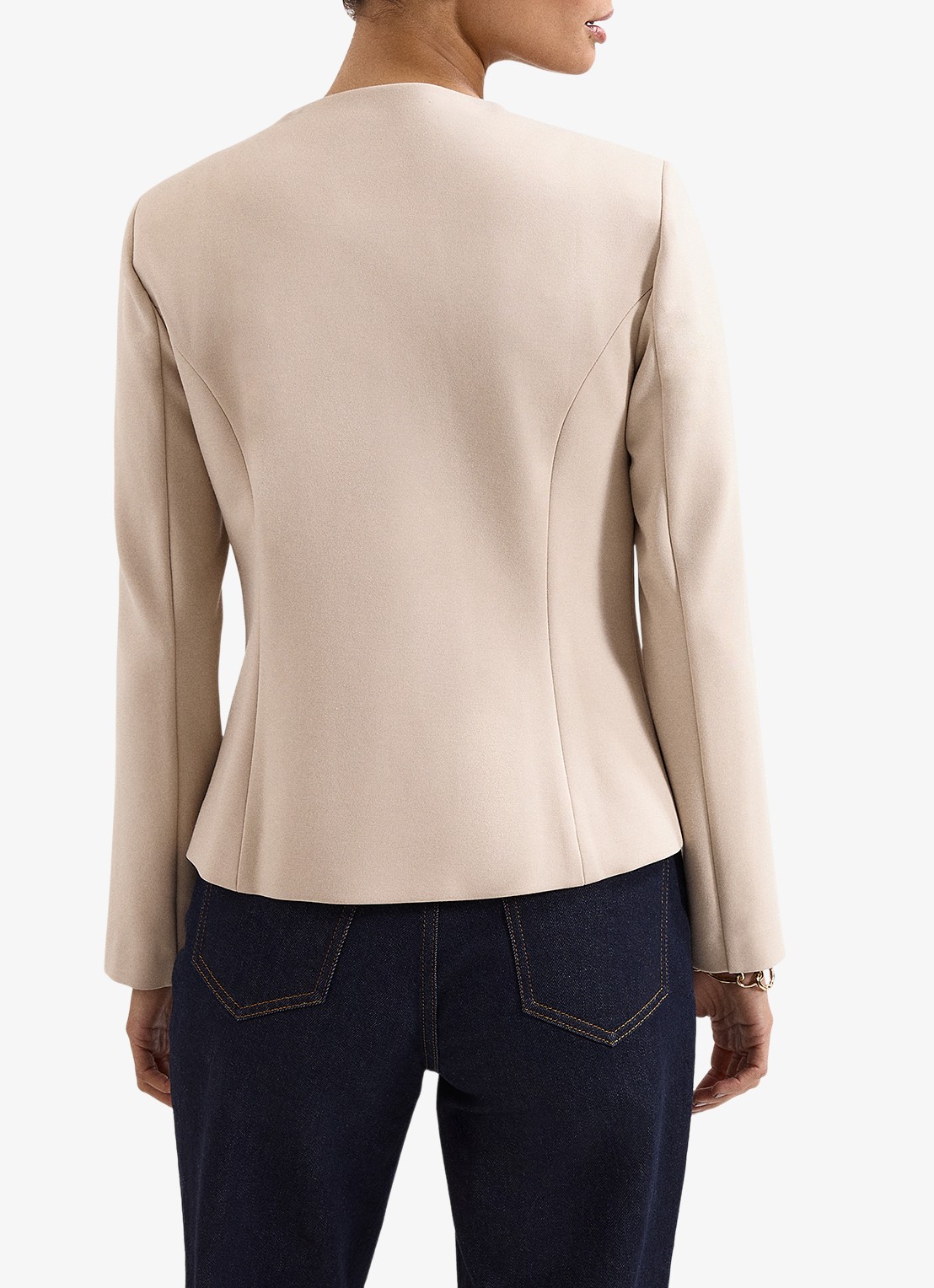 Phase Eight Carla jack met ronde hals - achterkant creme