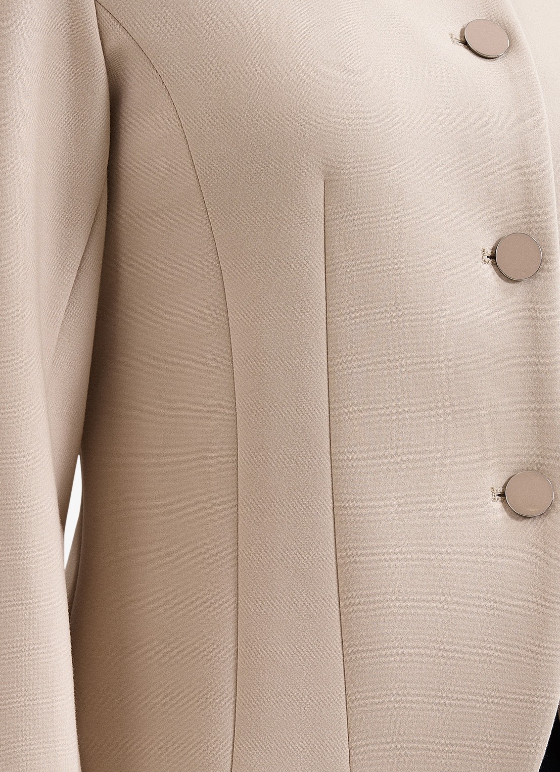 Phase Eight Carla jack met ronde hals - detail 4 creme