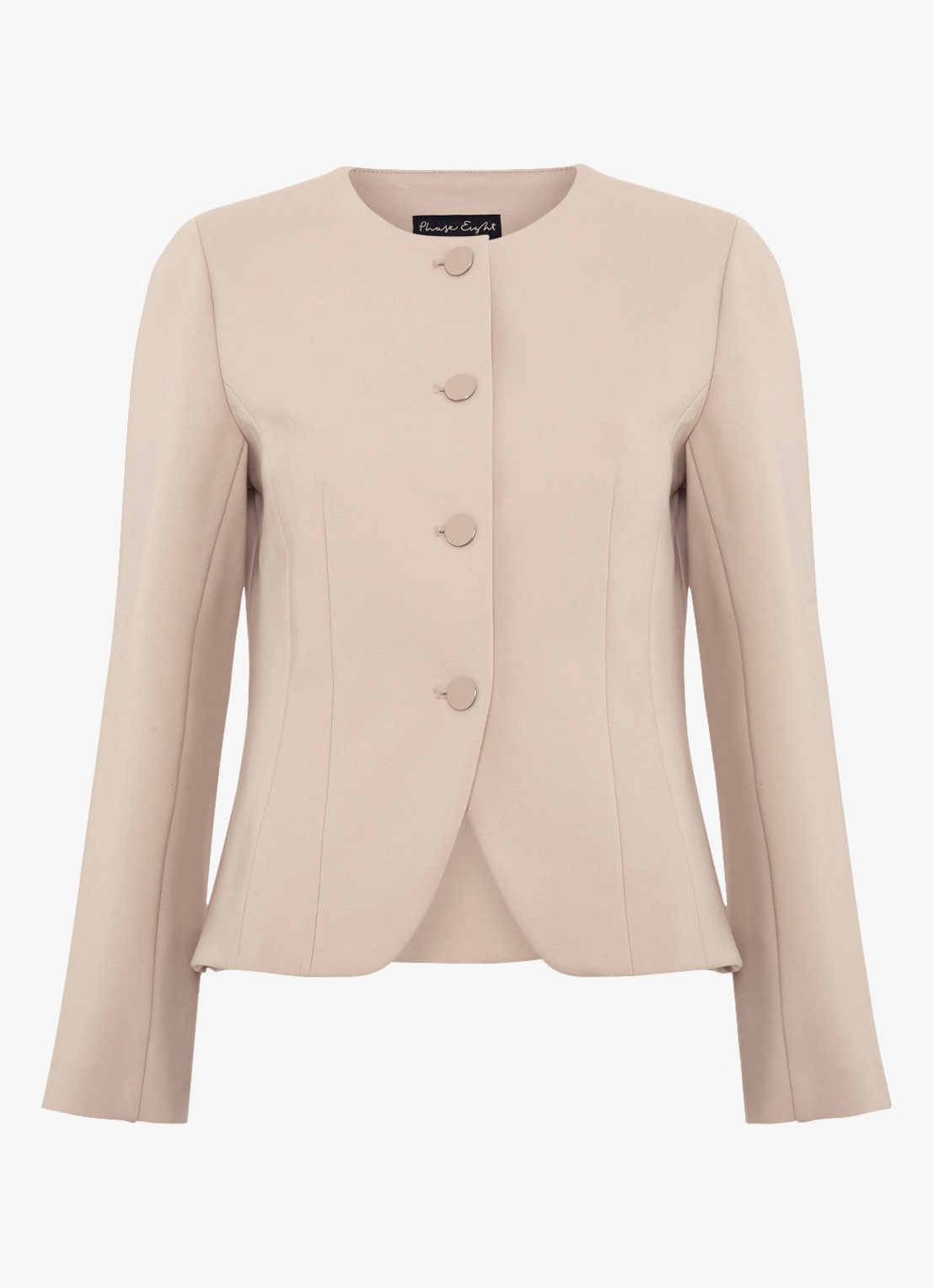 Phase Eight Carla jack met ronde hals - voorkant 7 creme