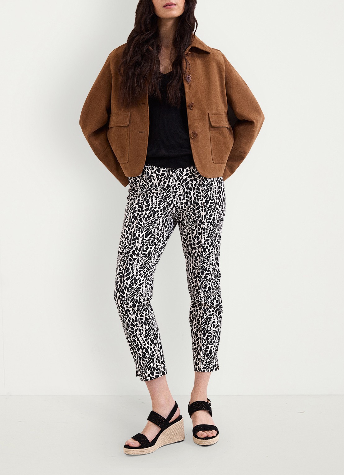 Phase Eight Carmella slim fit chino met print - voorkant 2 multicolor