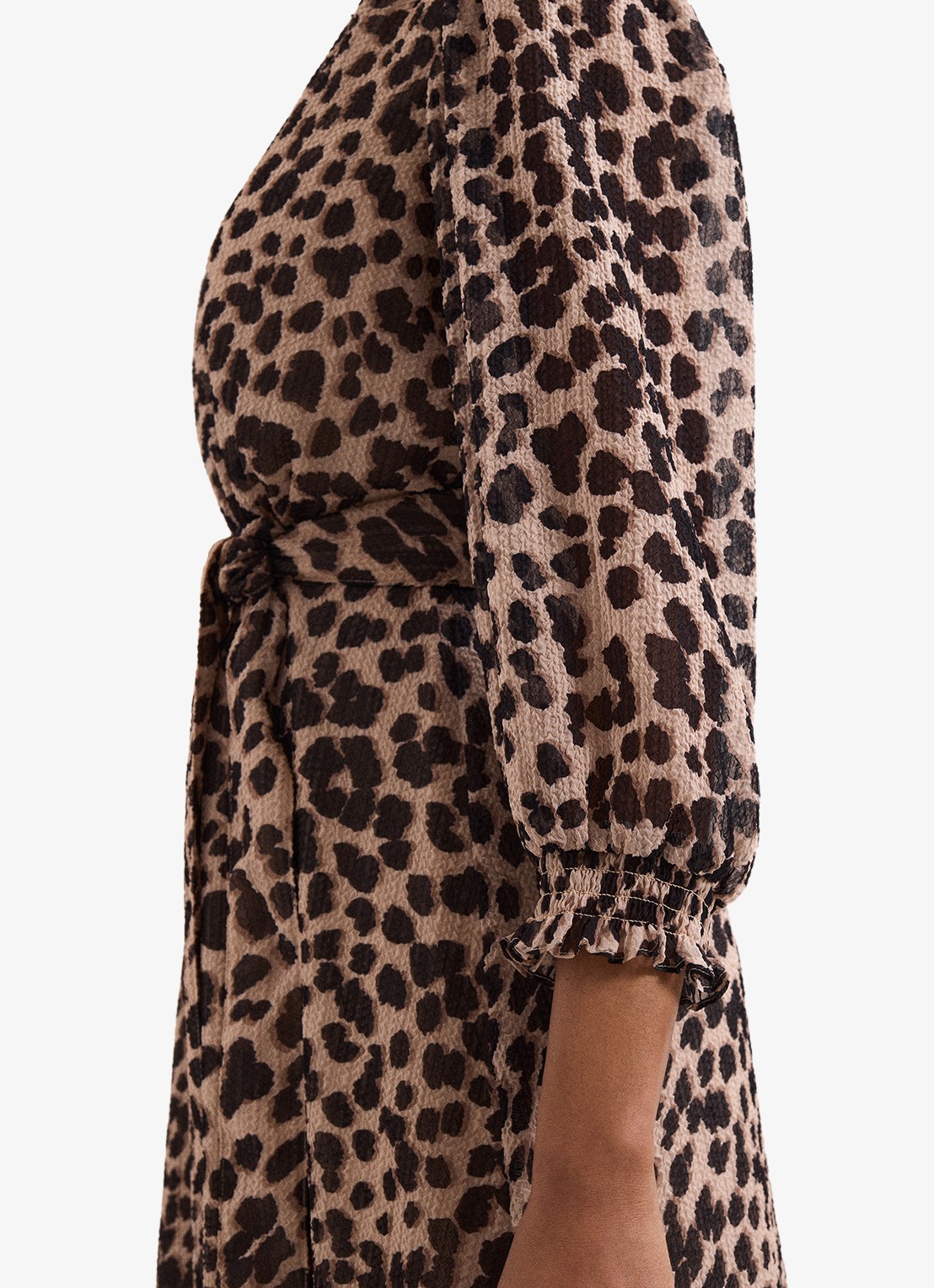 Phase Eight Carra Leopard tuniekjurk met strikcientuur - detail 6 multicolor