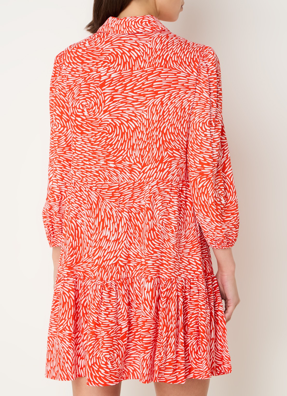 Phase Eight Carrie mini tuniekjurk met print - achterkant rood