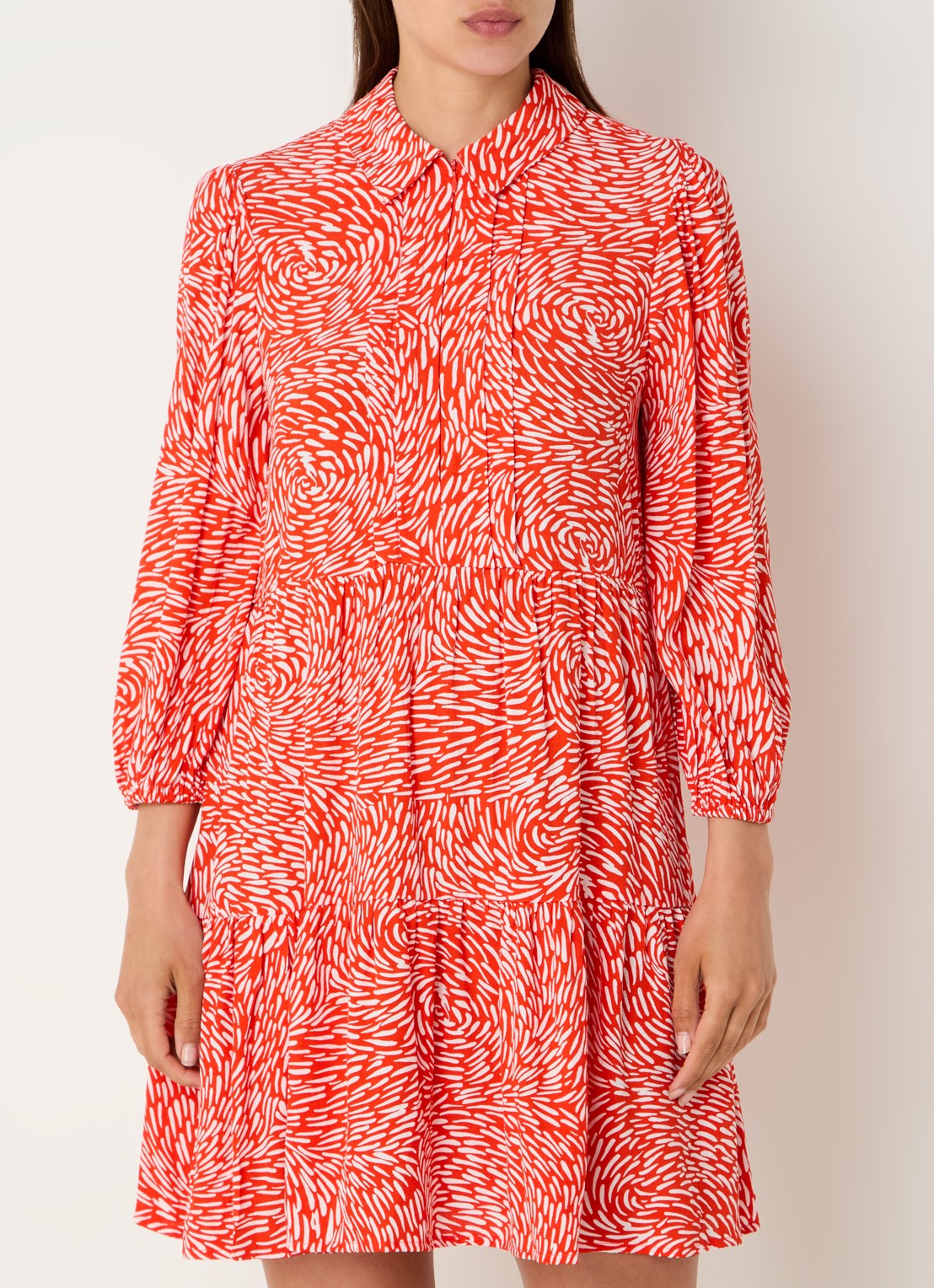 Phase Eight Carrie mini tuniekjurk met print - detail 2 rood