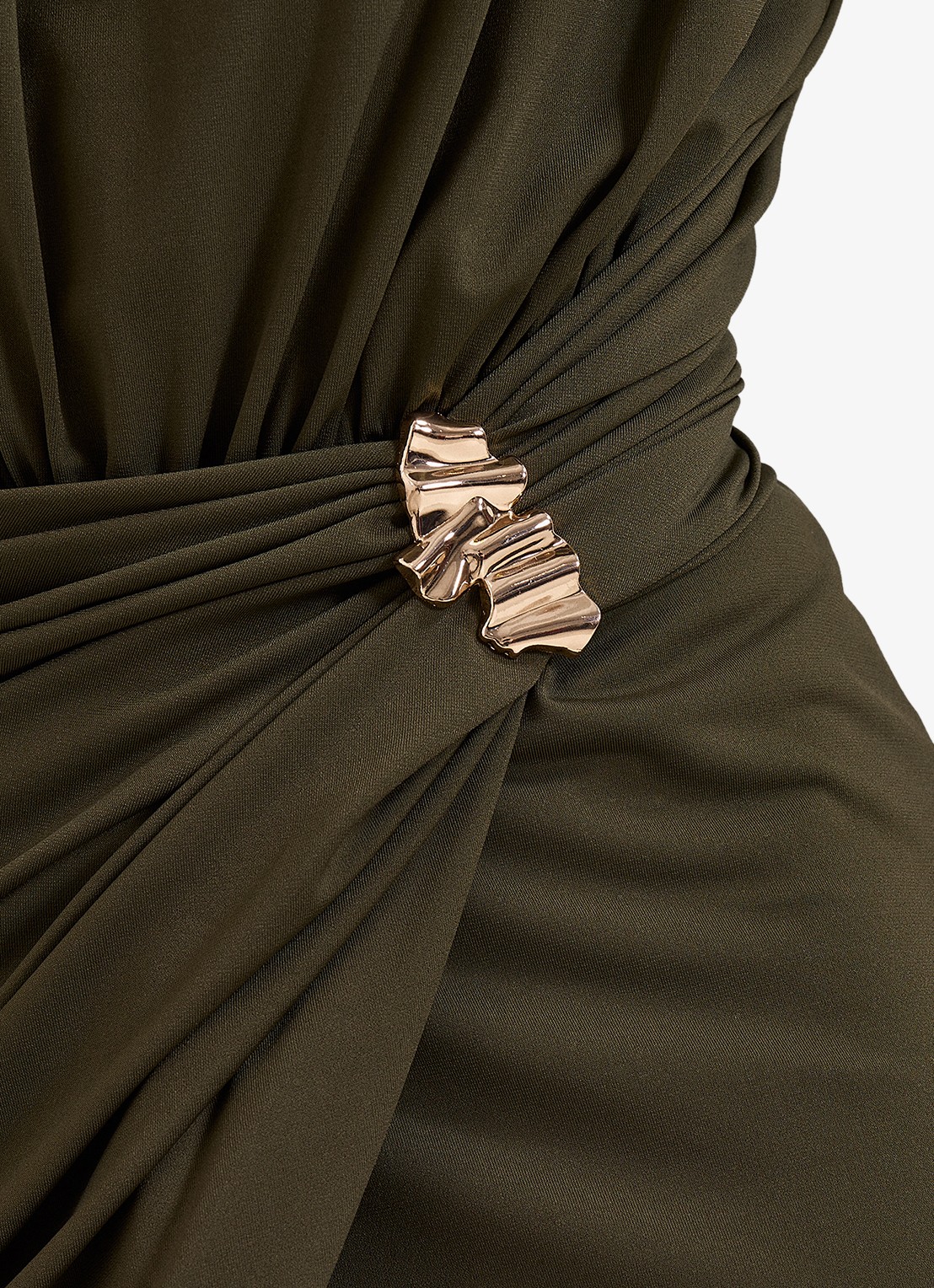 Phase Eight Cassidy maxi jurk met plooidetail - detail 4 groen