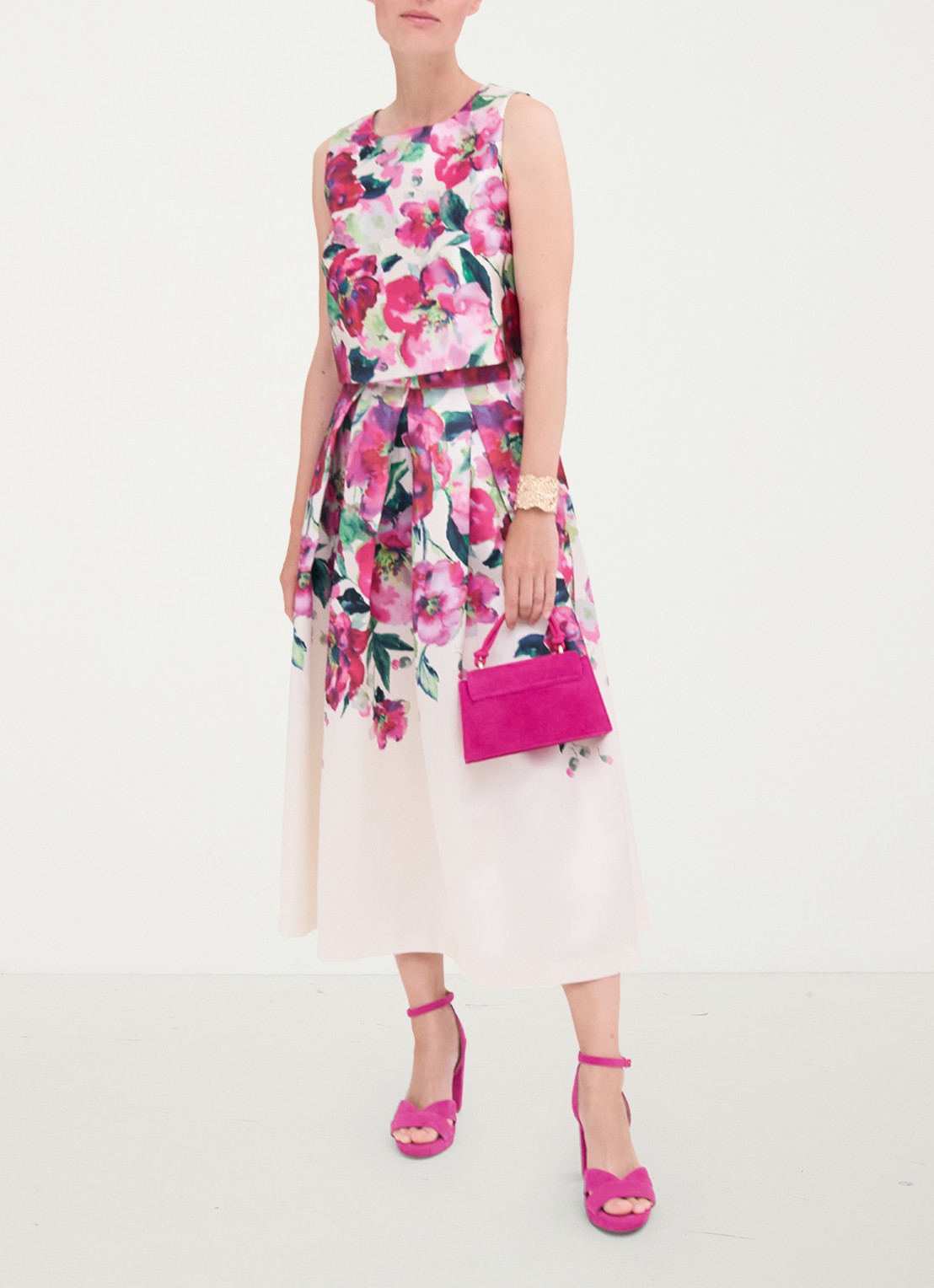 Phase Eight Celeste mouwloze top met bloemenprint - detail 3 roze