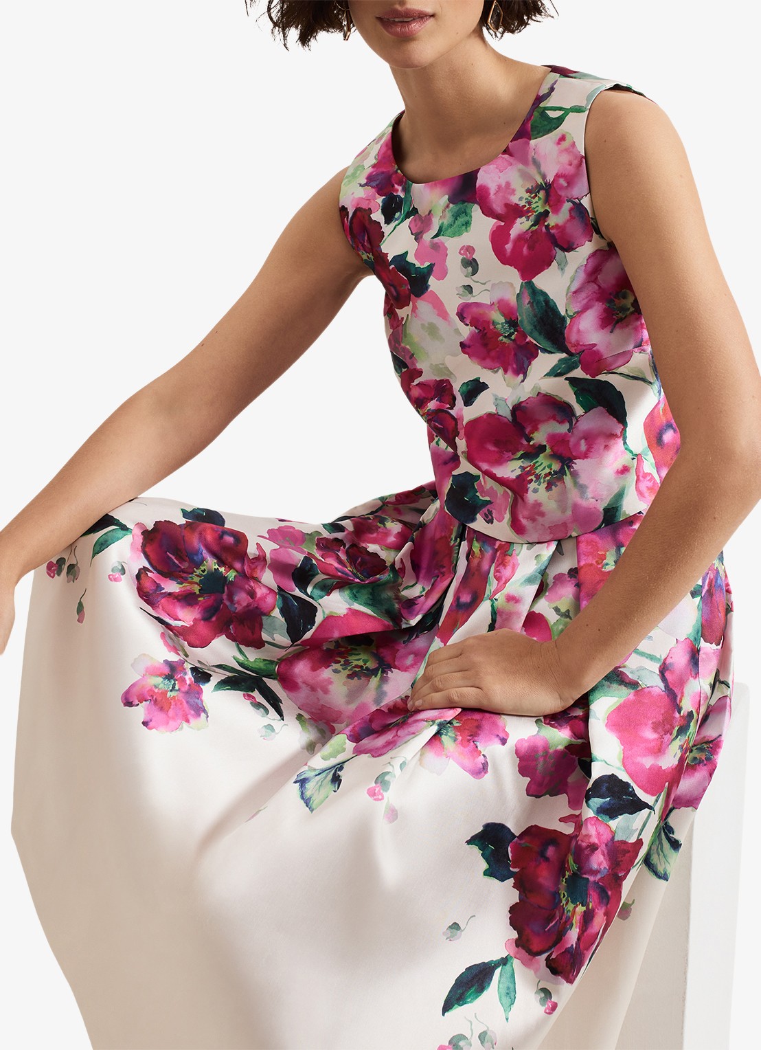 Phase Eight Celeste mouwloze top met bloemenprint - detail 4 roze