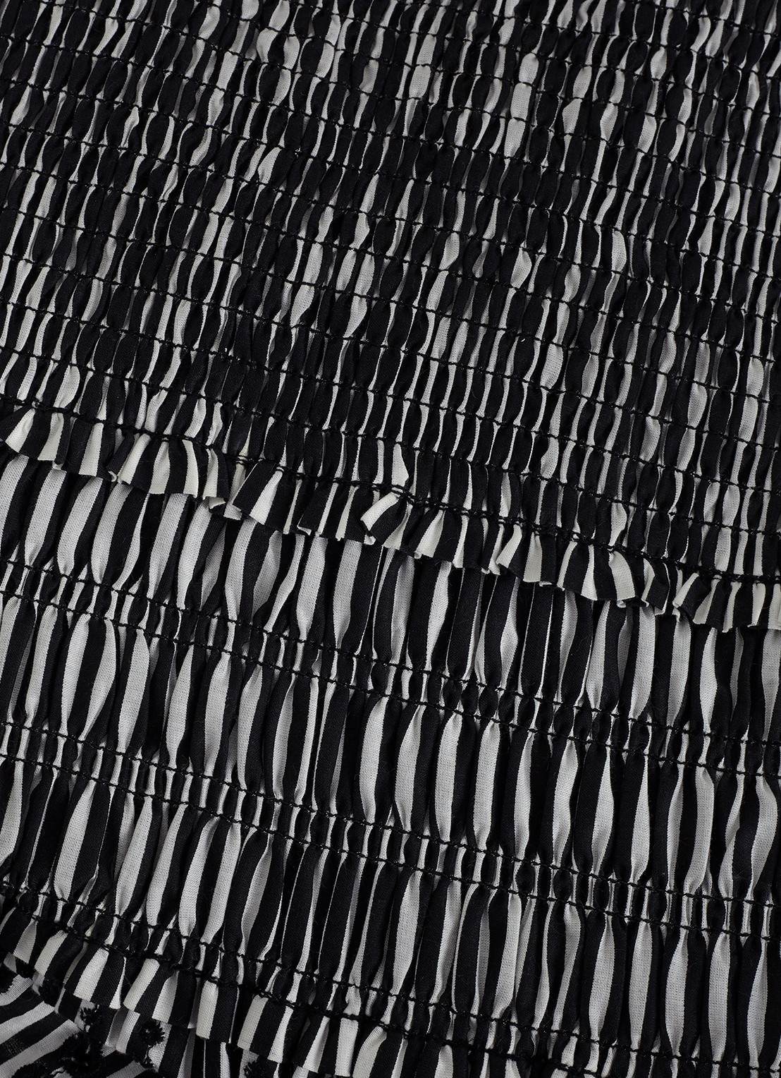 Phase Eight Chiara midi jurk met smockwerk en print - detail 7 zwart