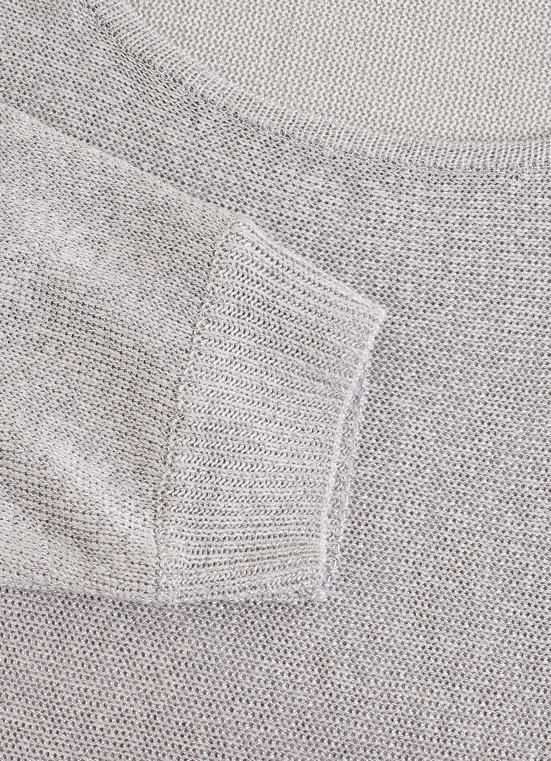 Phase Eight Christine fijngebreide trui met lurex en boothals - detail 8 zilver