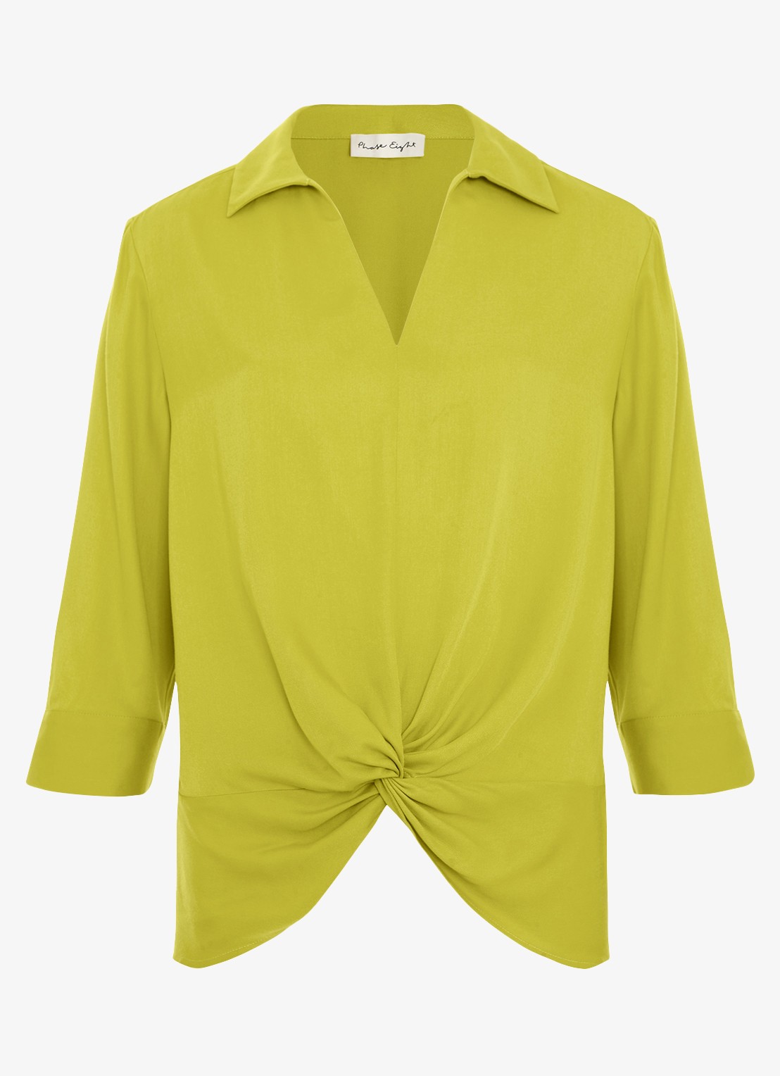 Phase Eight Clary blouse met knoopdetail - voorkant 5 lime