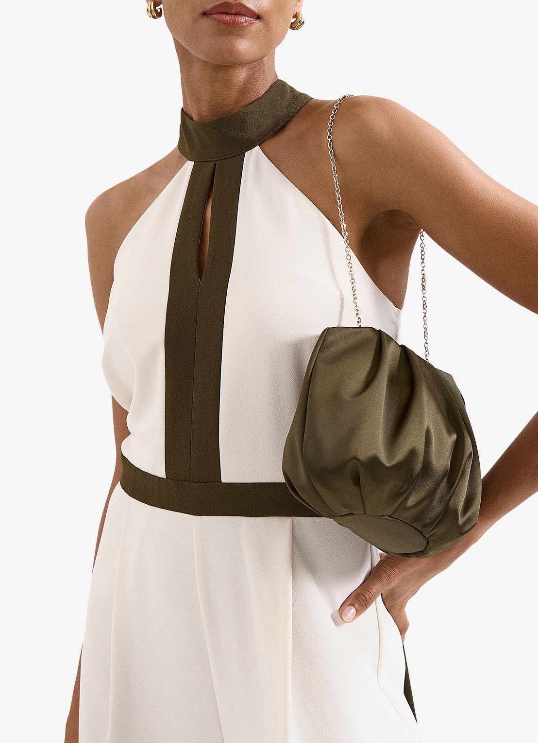 Phase Eight Clutch met afneembare schouderriem - detail 3 groen