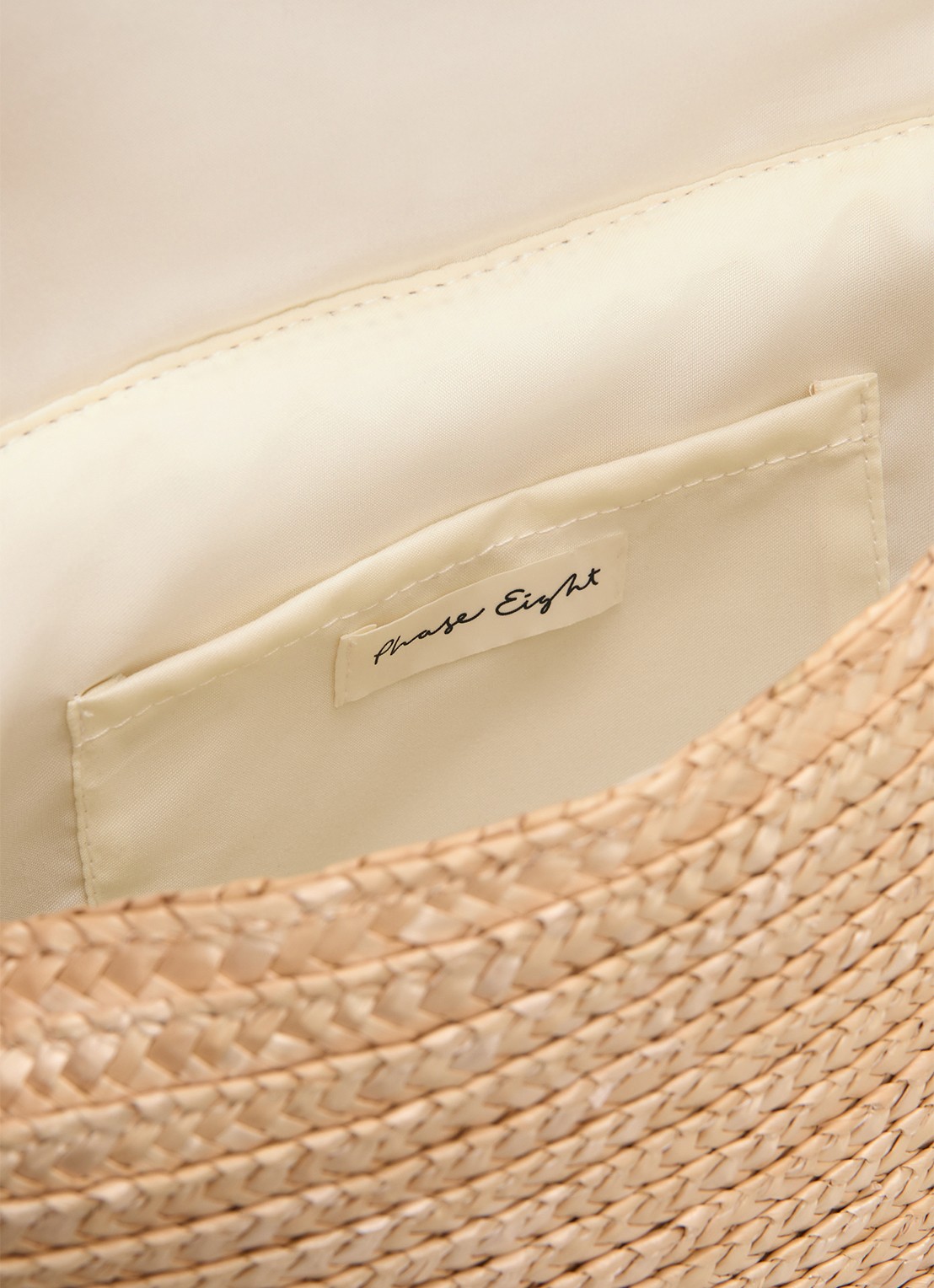 Phase Eight Clutch met gevlochten detail en afneembare schouderriem - detail 3 beige