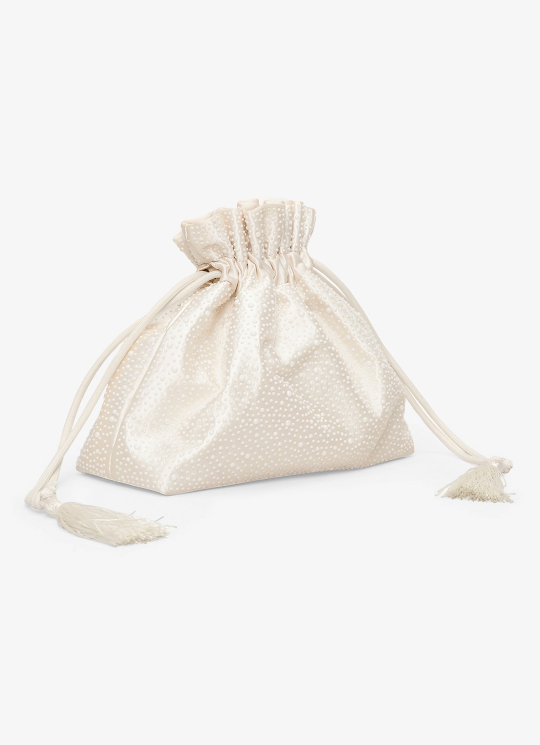 Phase Eight Clutch met imitatieparels - detail ivoor