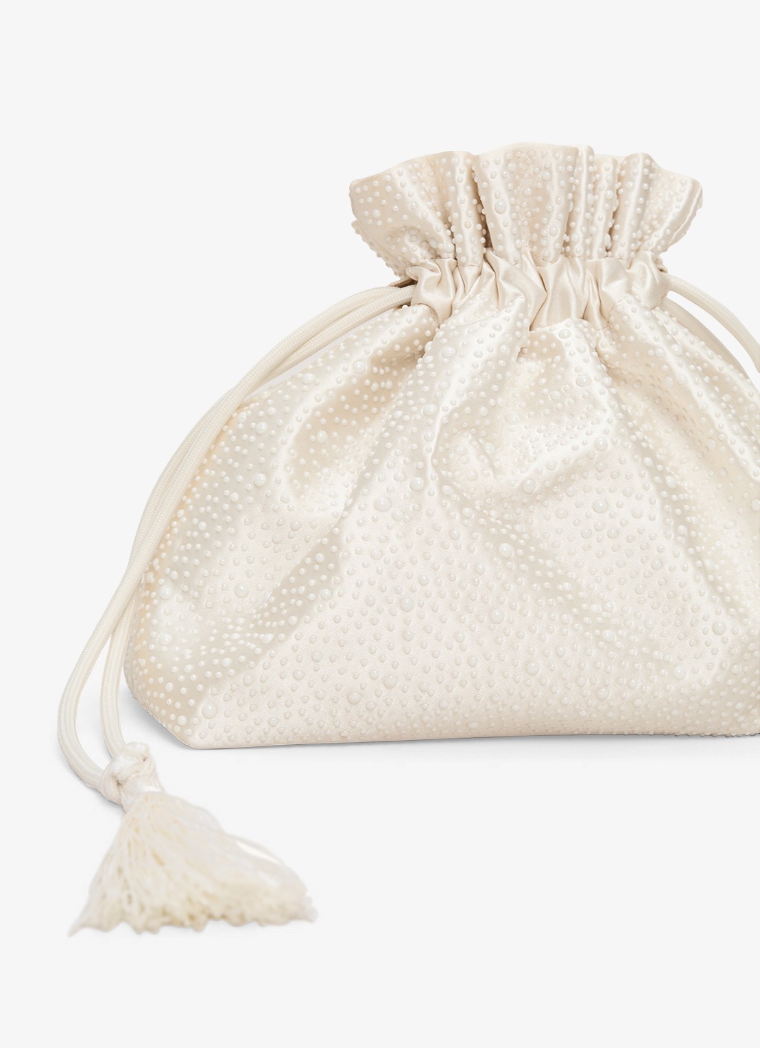 Phase Eight Clutch met imitatieparels - detail 2 ivoor
