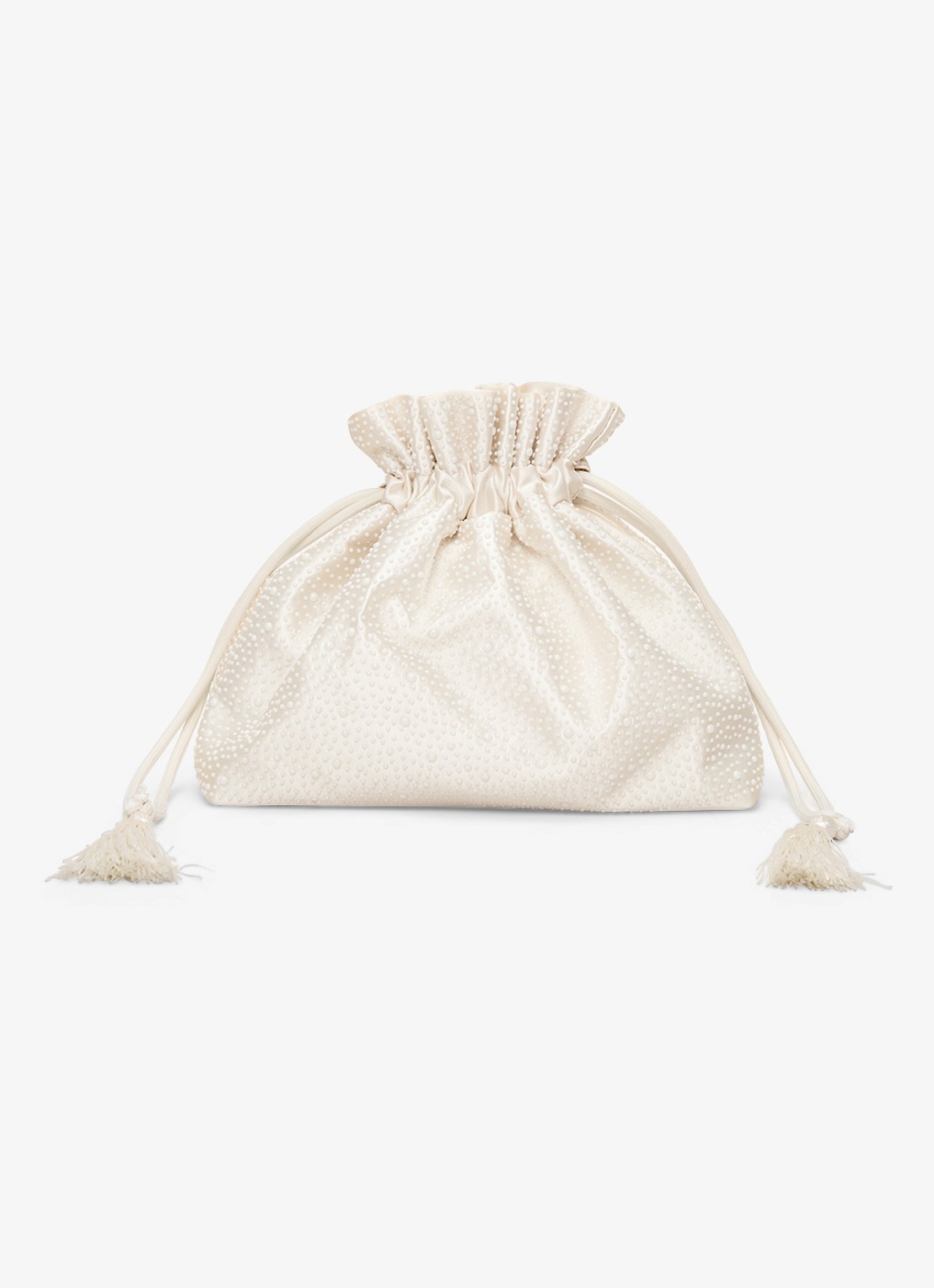 Phase Eight Clutch met imitatieparels - voorkant 5 ivoor
