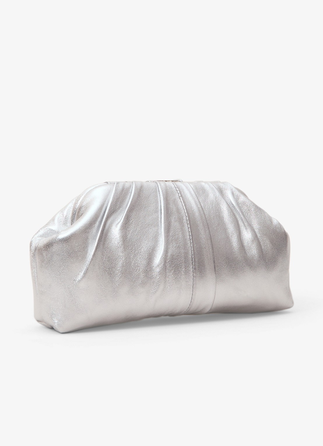 Phase Eight Clutch met metallic finish en afneembare schouderriem - detail 3 zilver