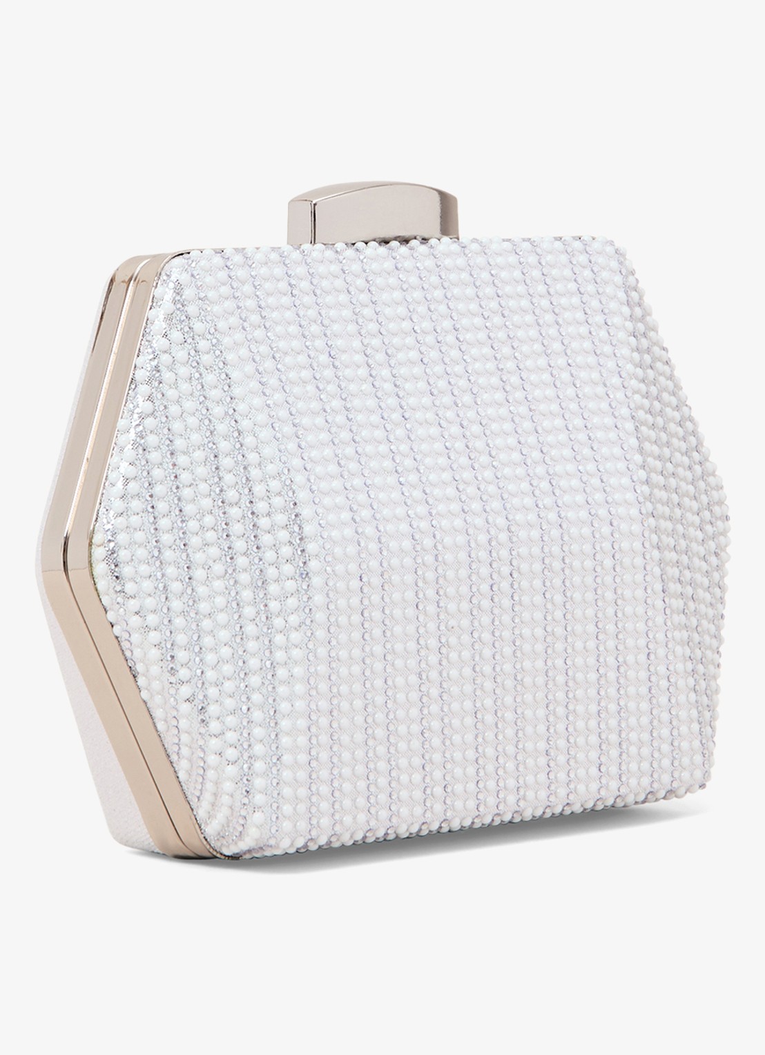 Phase Eight Clutch met strass - detail 3 zilver