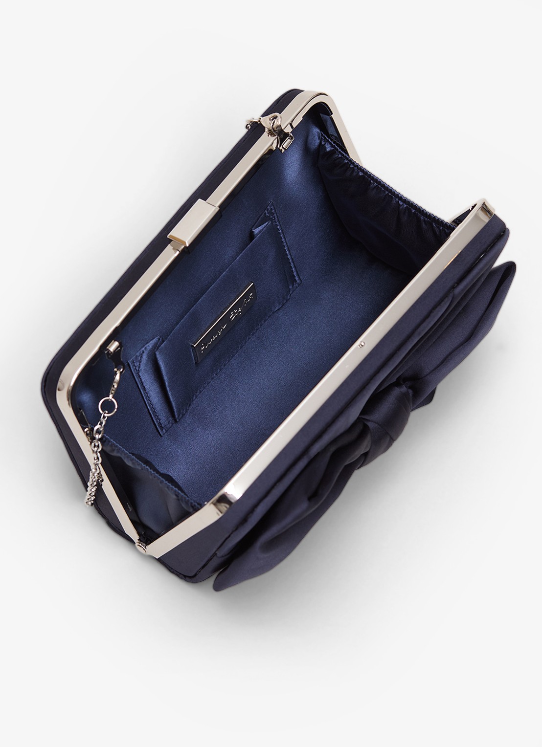 Phase Eight Clutch met strik detail - achterkant 6 donkerblauw