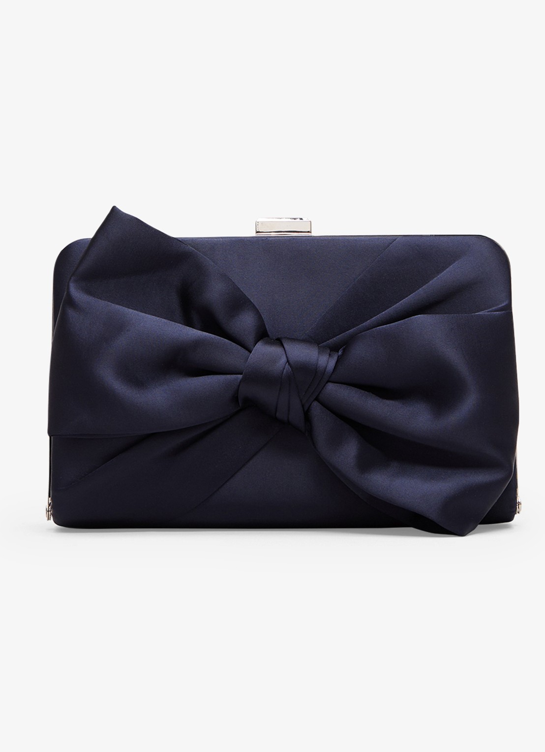 Phase Eight Clutch met strik detail - voorkant 7 donkerblauw