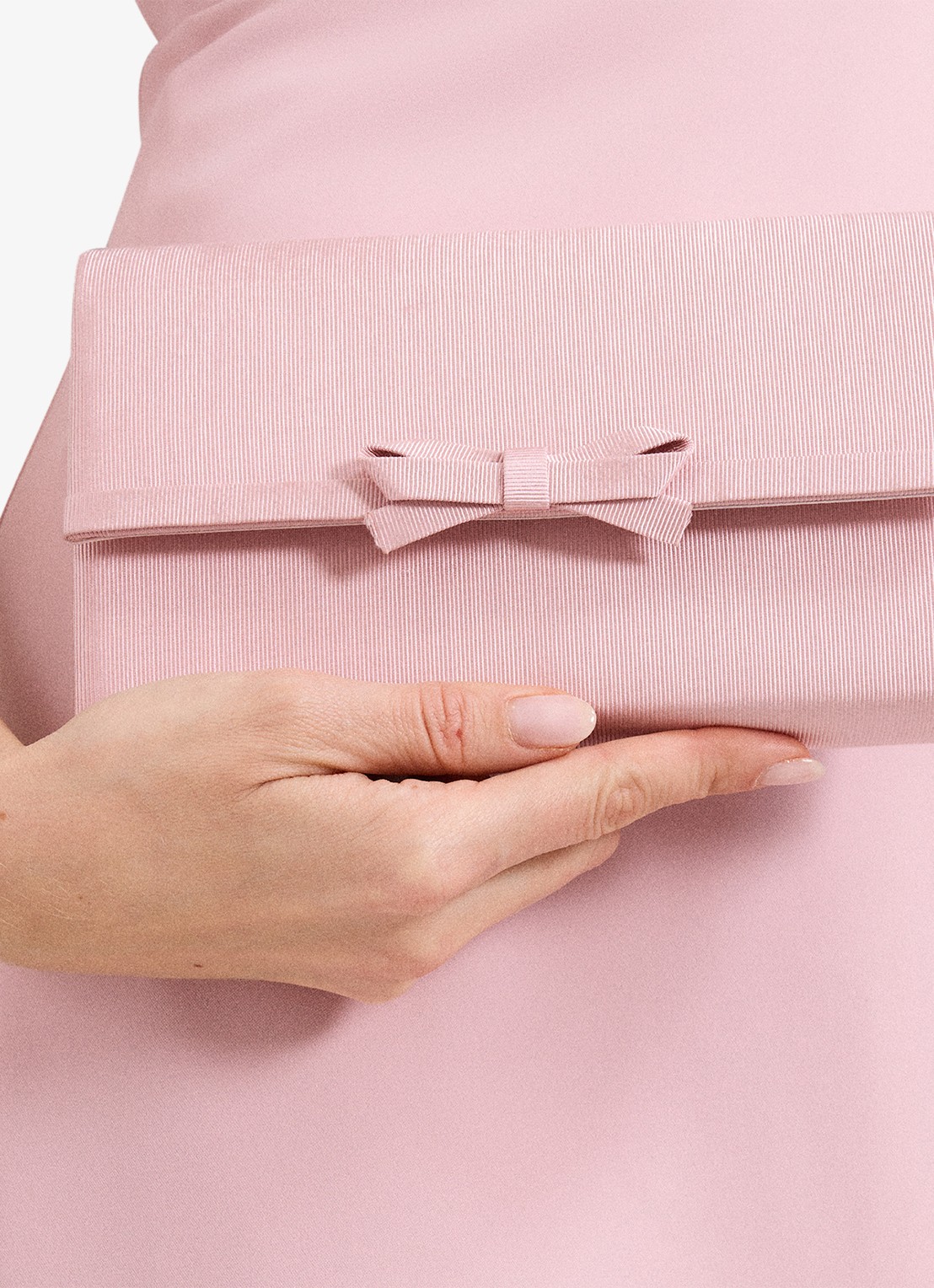 Phase Eight Clutch met strik detail - detail 6 oudroze