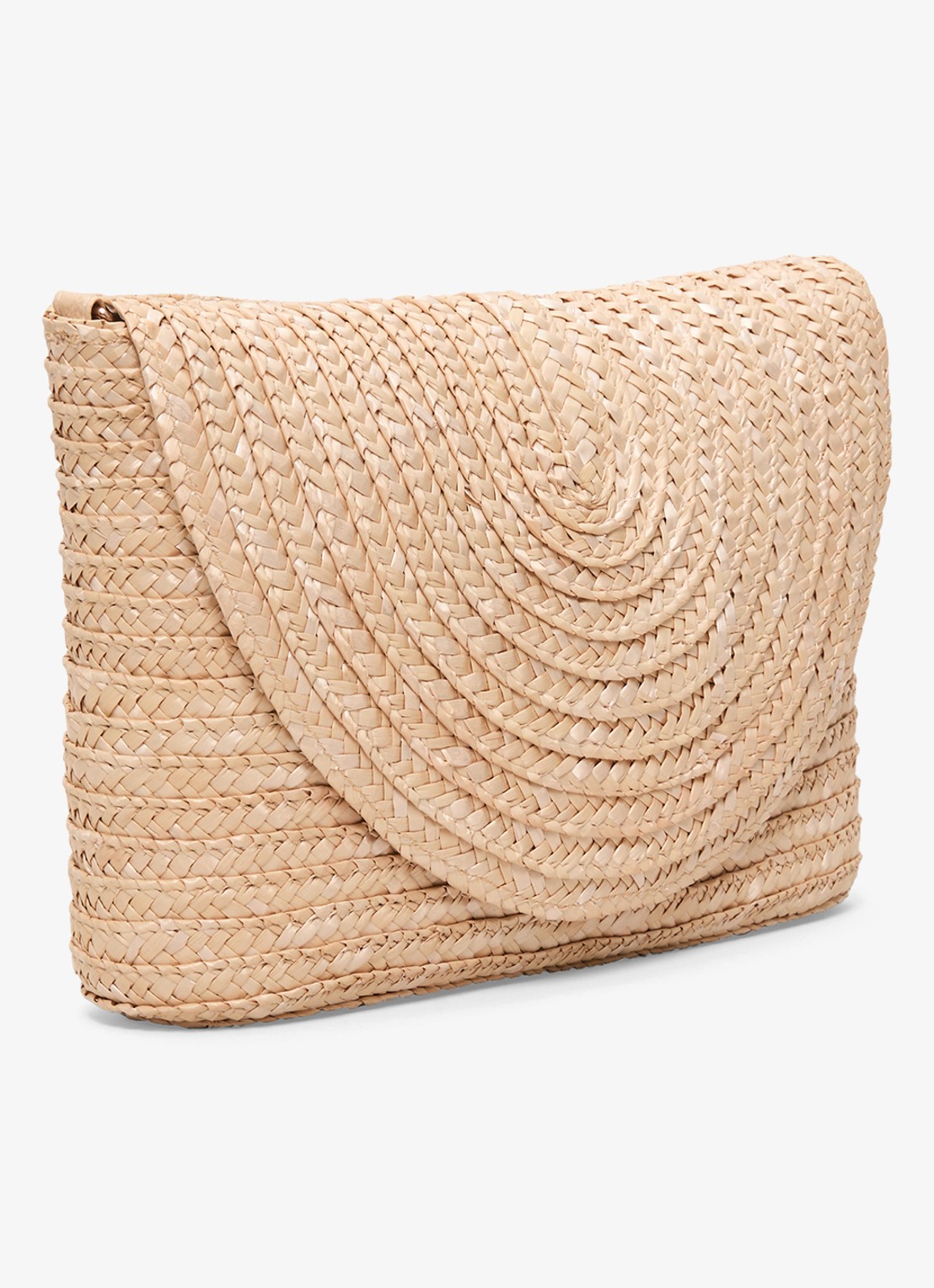 Phase Eight Clutch van raffia - detail camel