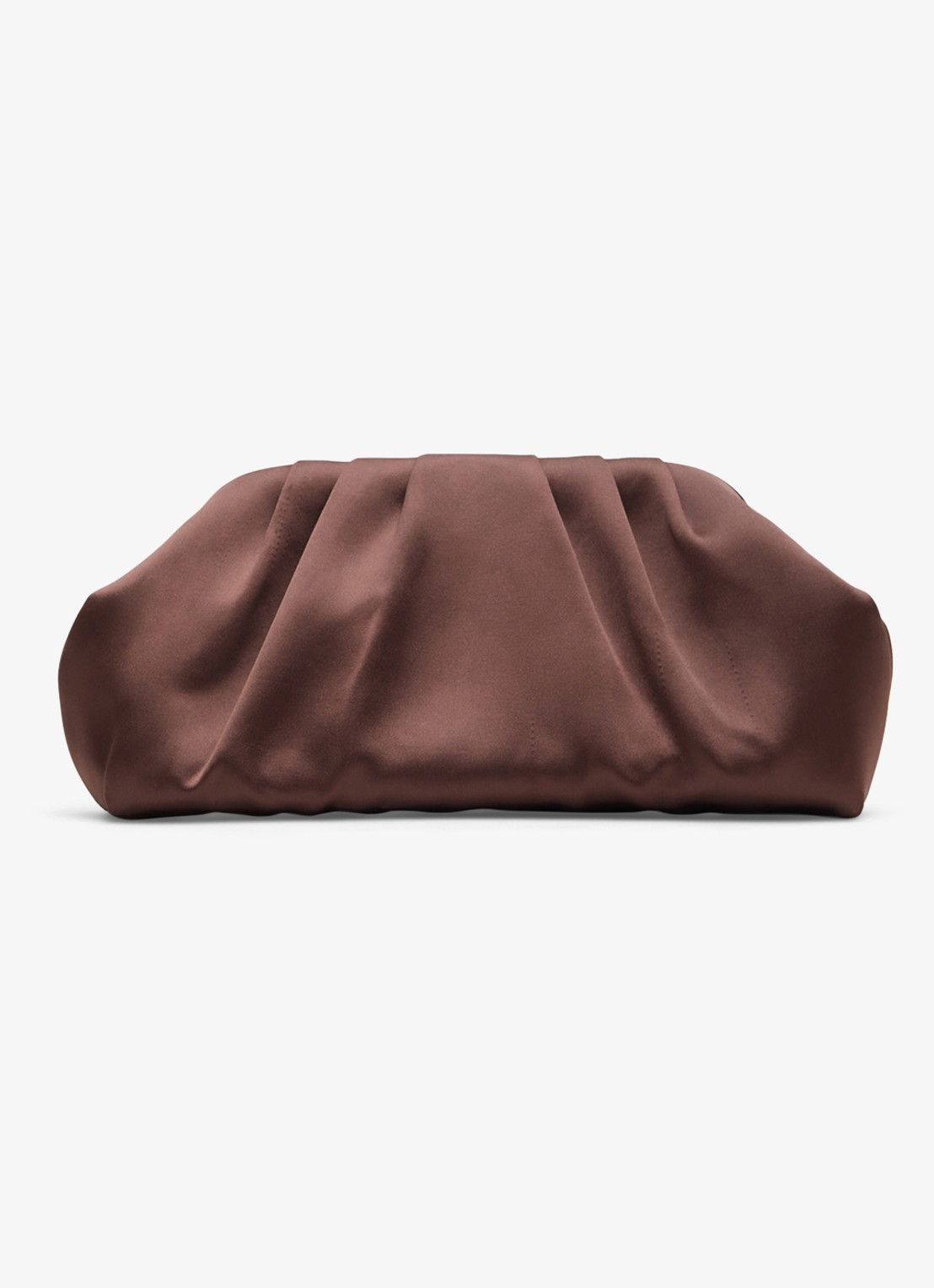 Phase Eight Clutch van satijn met afneembare schouderriem - voorkant 7 bruin