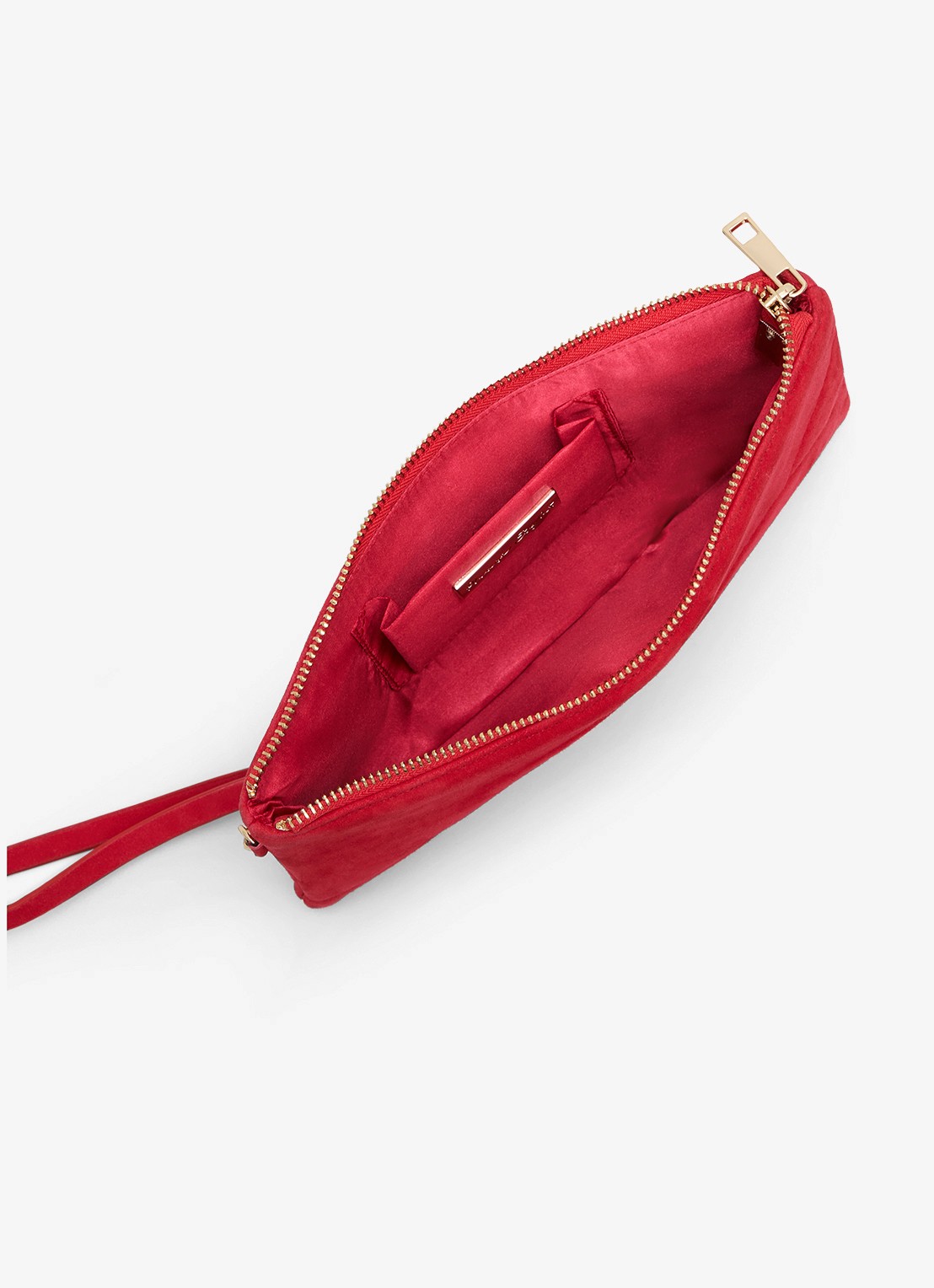 Phase Eight Clutch van suède  - detail 3 rood