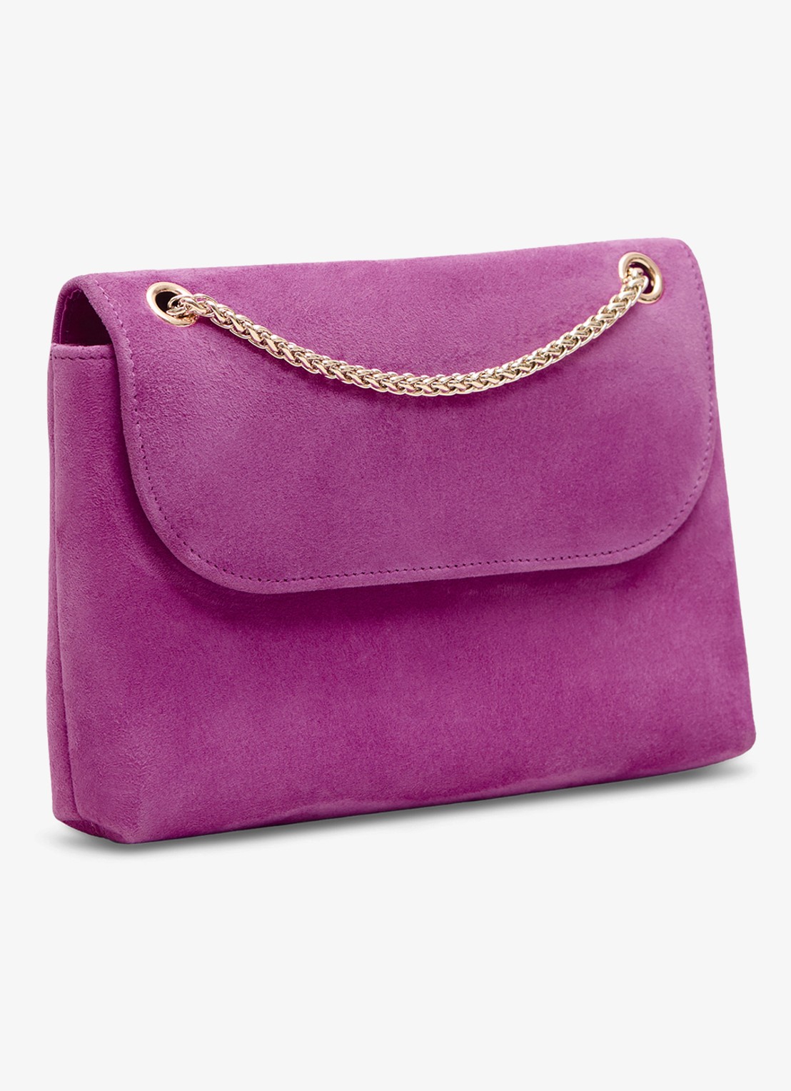 Phase Eight Clutch van suède - voorkant 5 roze
